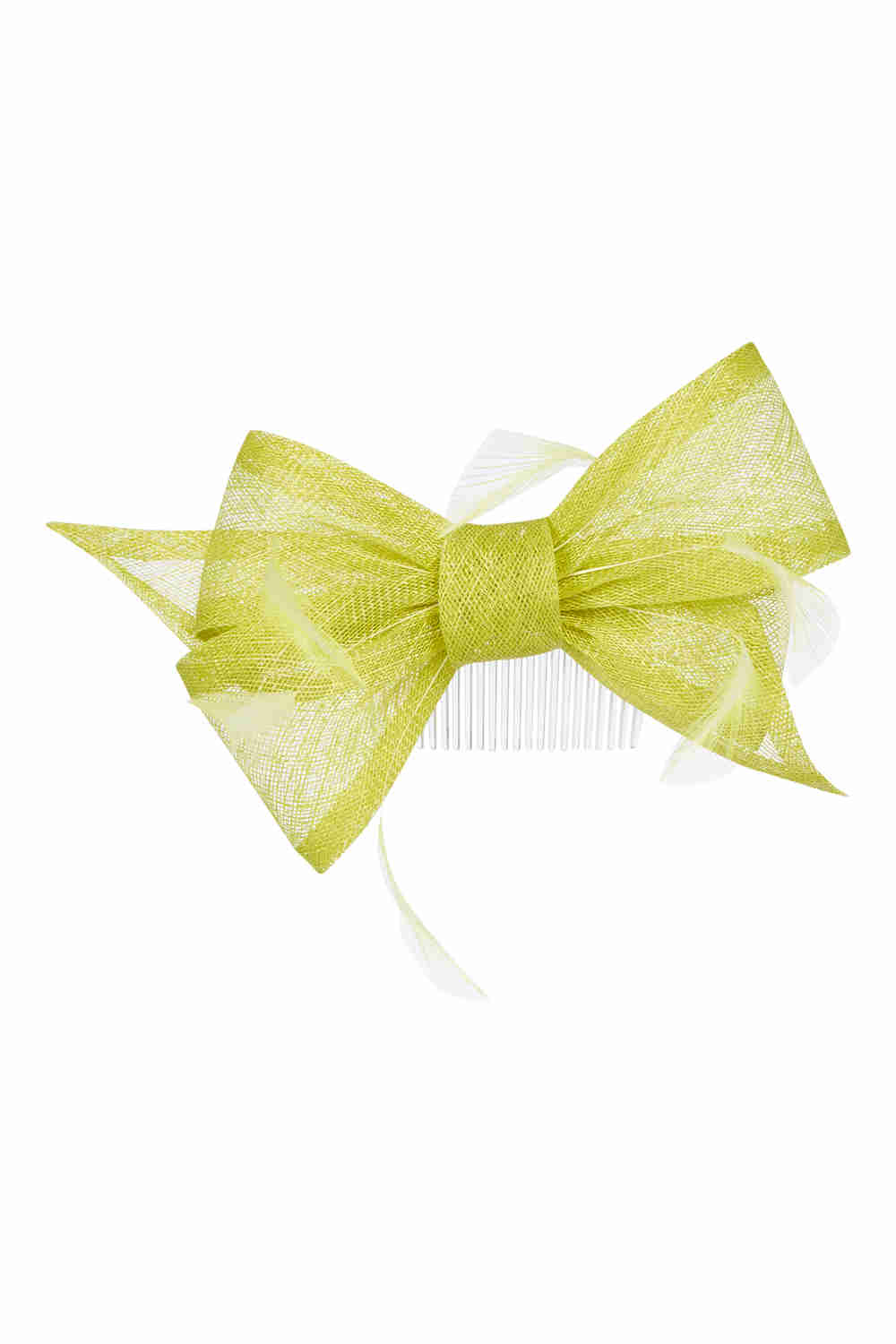 Bow and Feather Hair Comb Fascinator