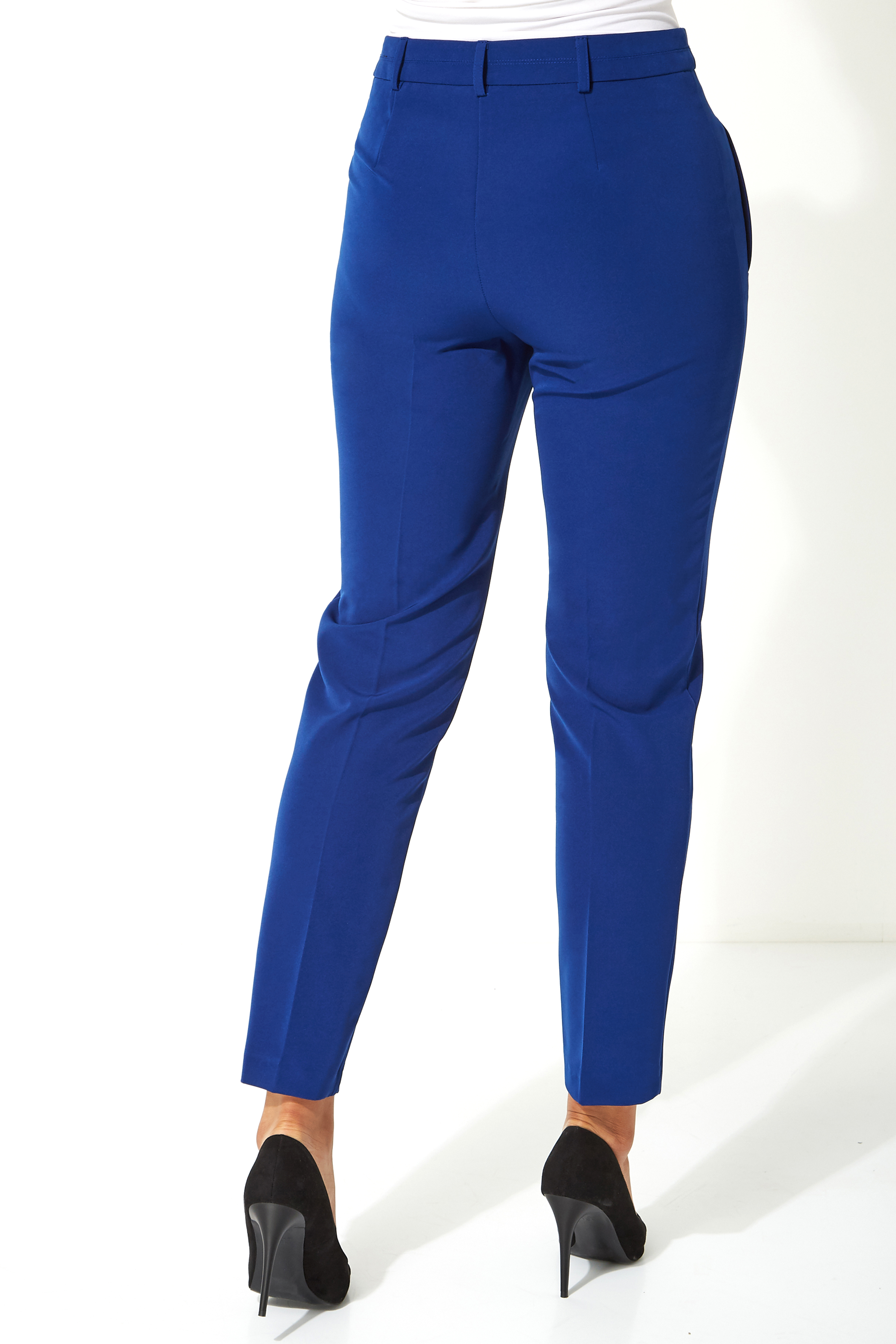 Midnight Blue Straight Leg Trousers, Image 2 of 4