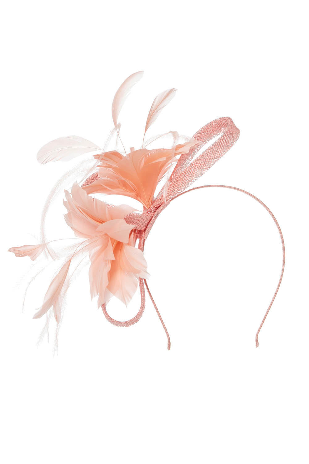 CORAL Loop and Feather Band Fascinator, Image 3 of 3