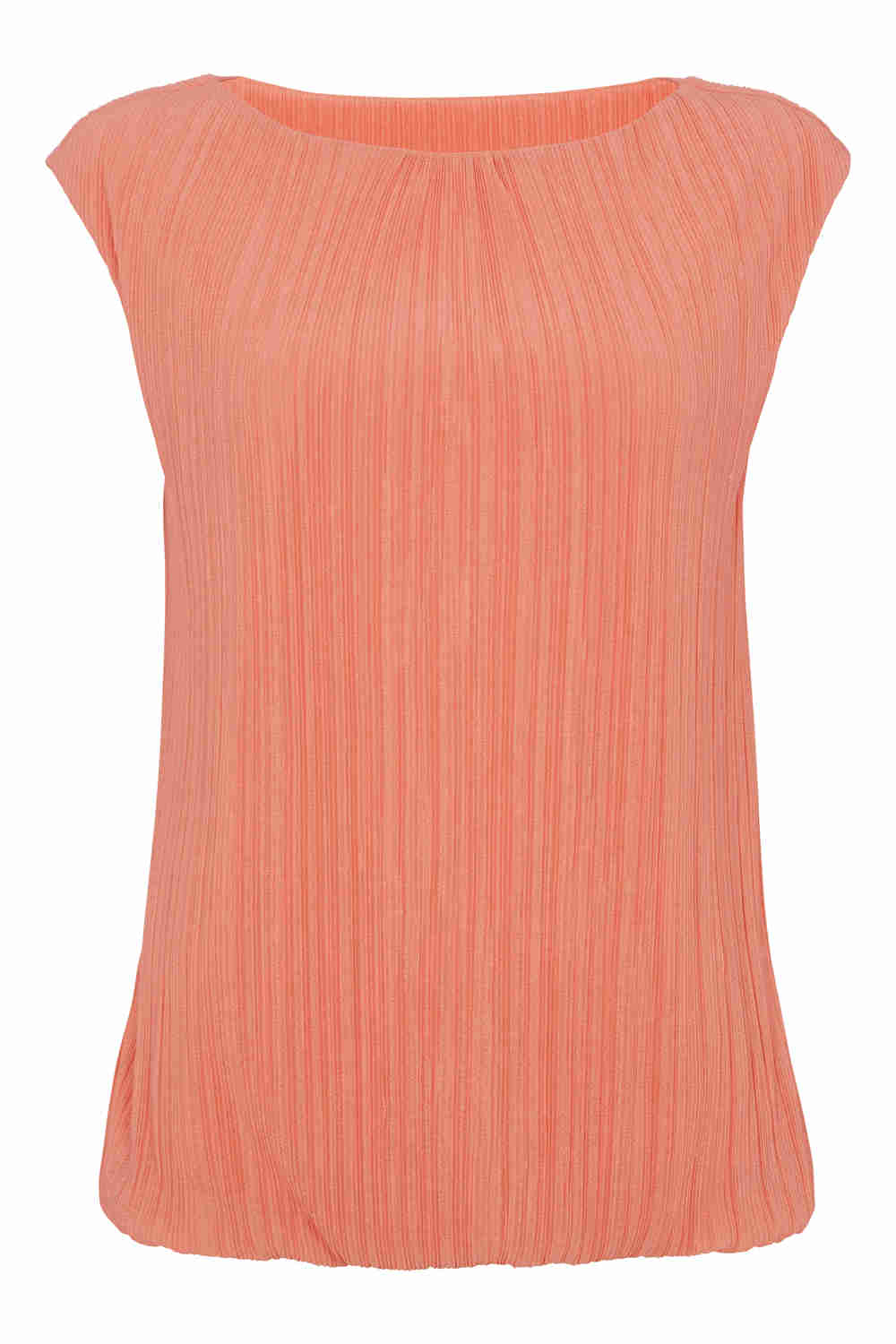 Sleeveless Pleated Top In Coral Roman Originals Uk 8267