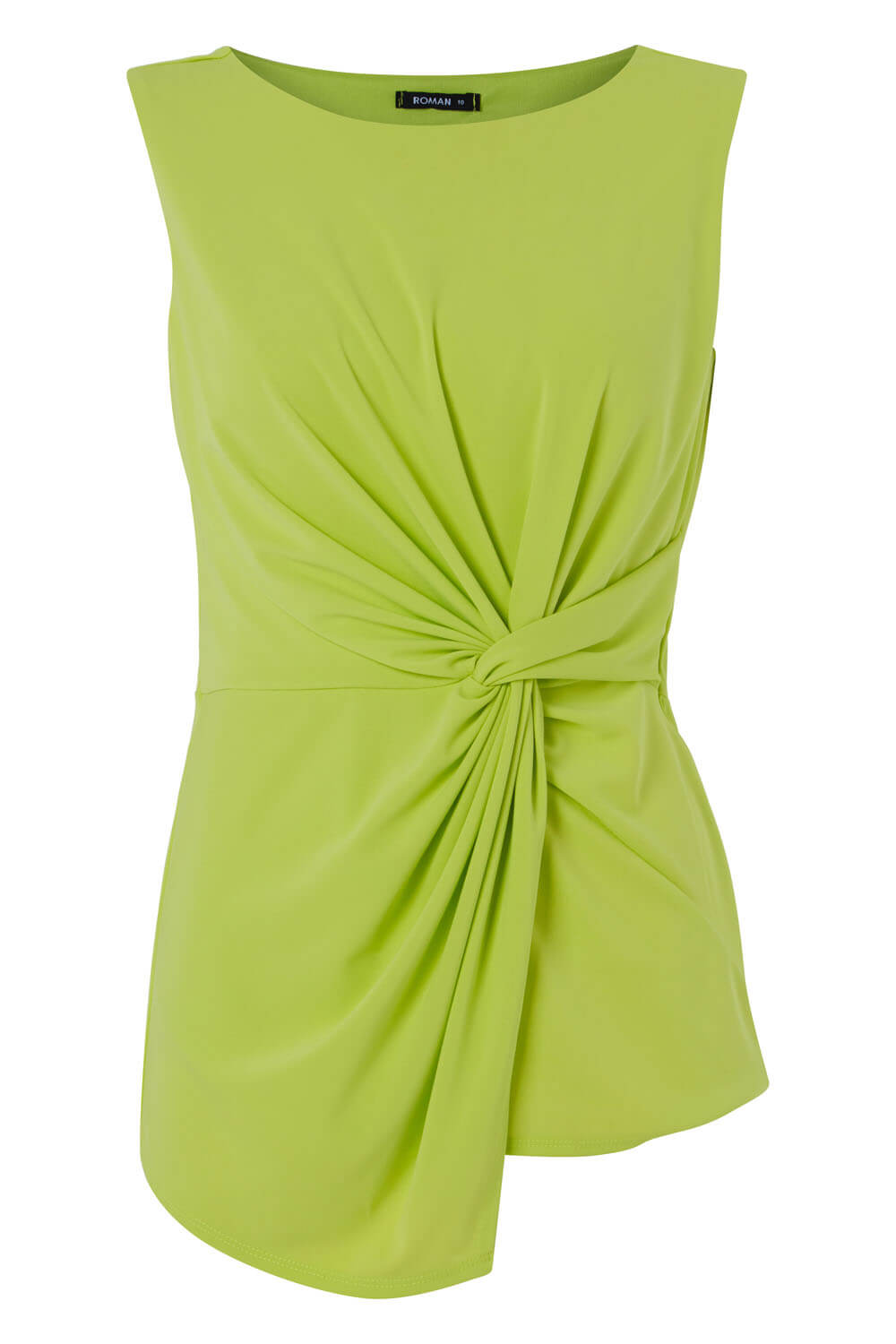 Lime Sleeveless Knot Front Top , Image 4 of 8