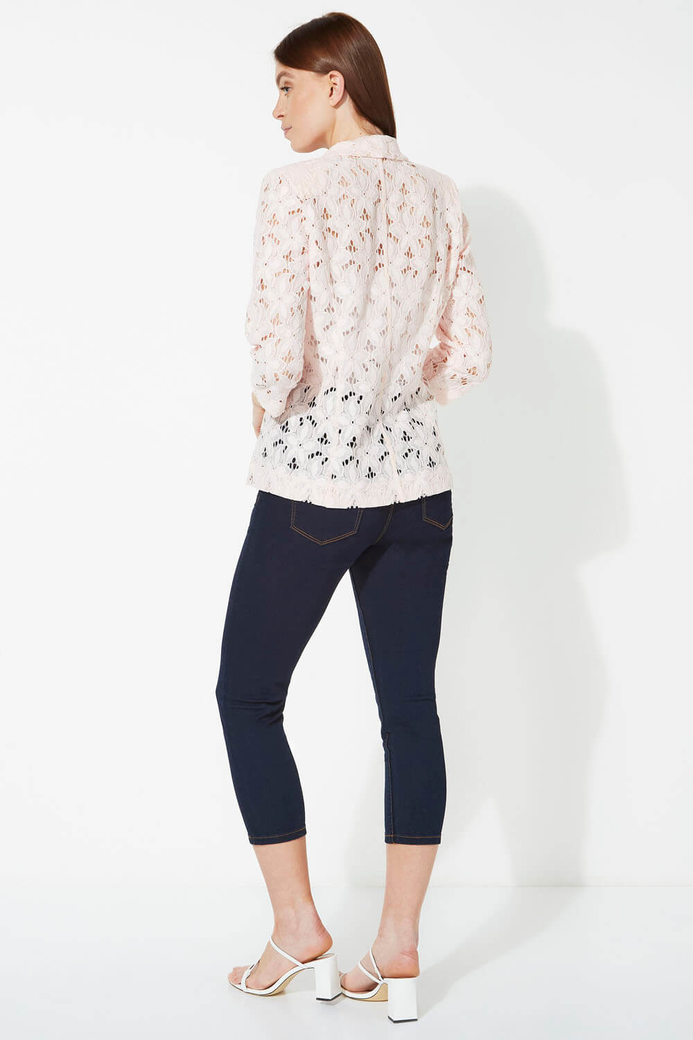 Floral Lace 3/4 Sleeve Jacket
