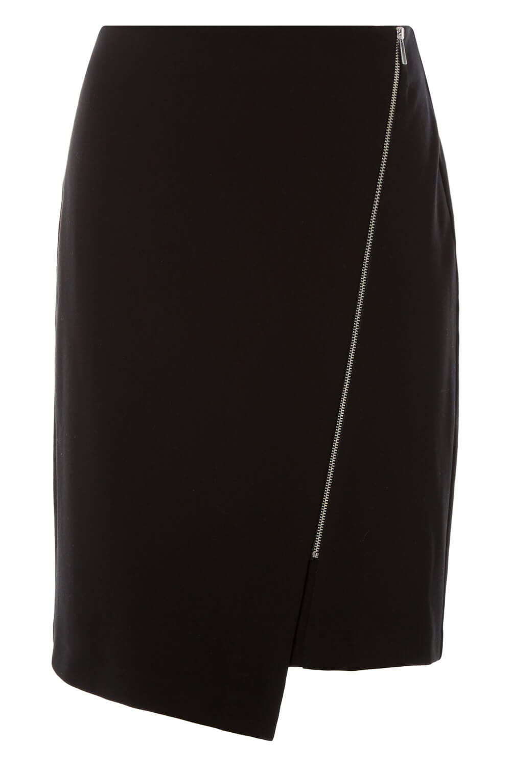 Black Zip Detail Skirt, Image 4 of 4