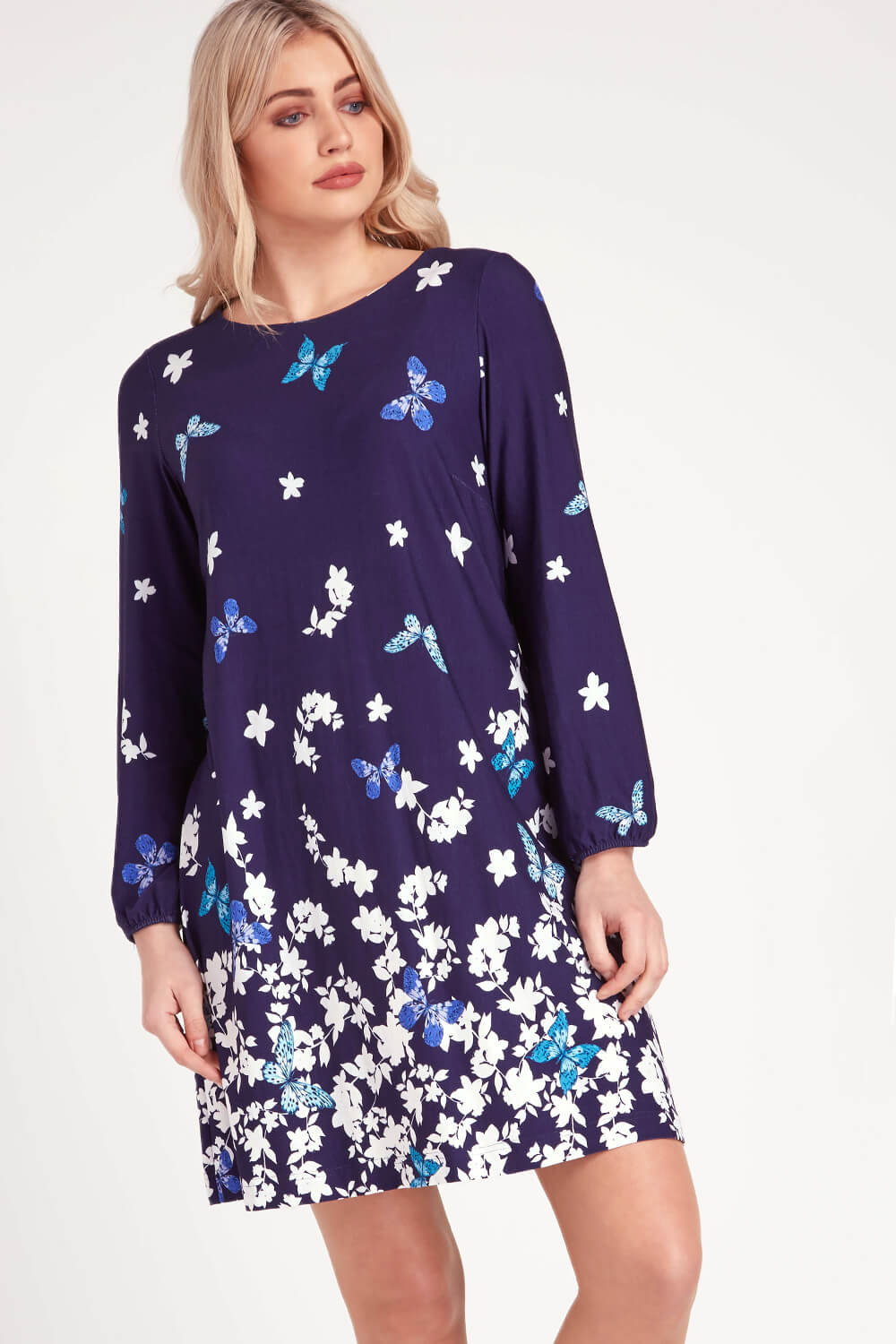 navy butterfly dress