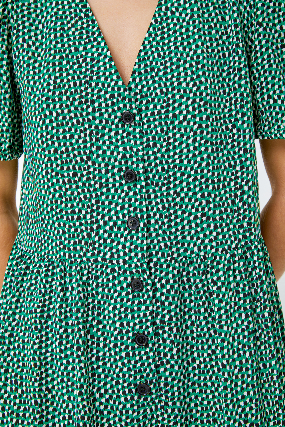 Forest  Polka Dot Print Culotte Jumpsuit, Image 5 of 5