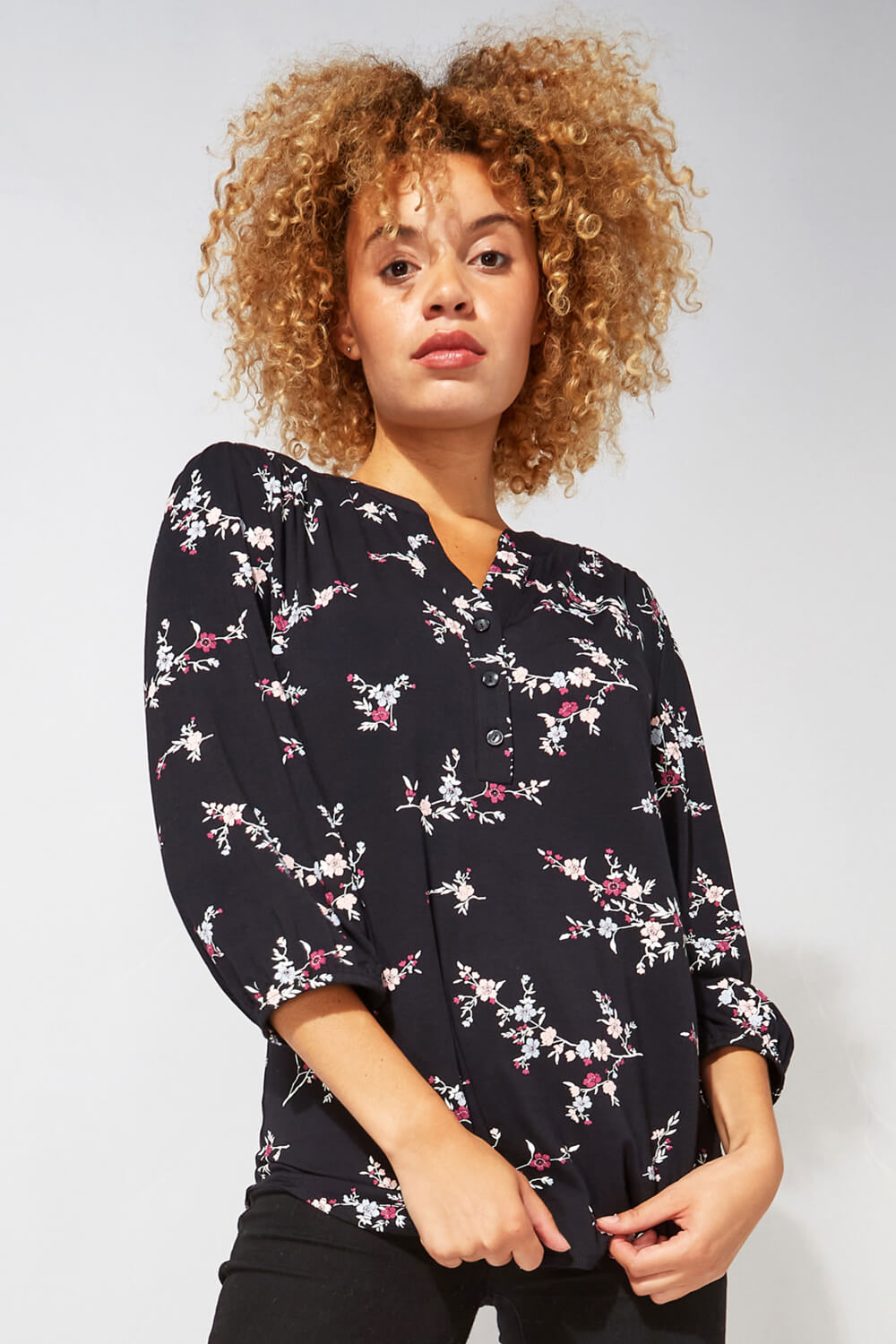 Ditsy Floral Print Top
