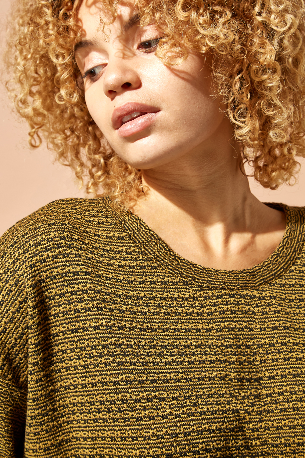 Amber Textured Top with Necklace, Image 4 of 4