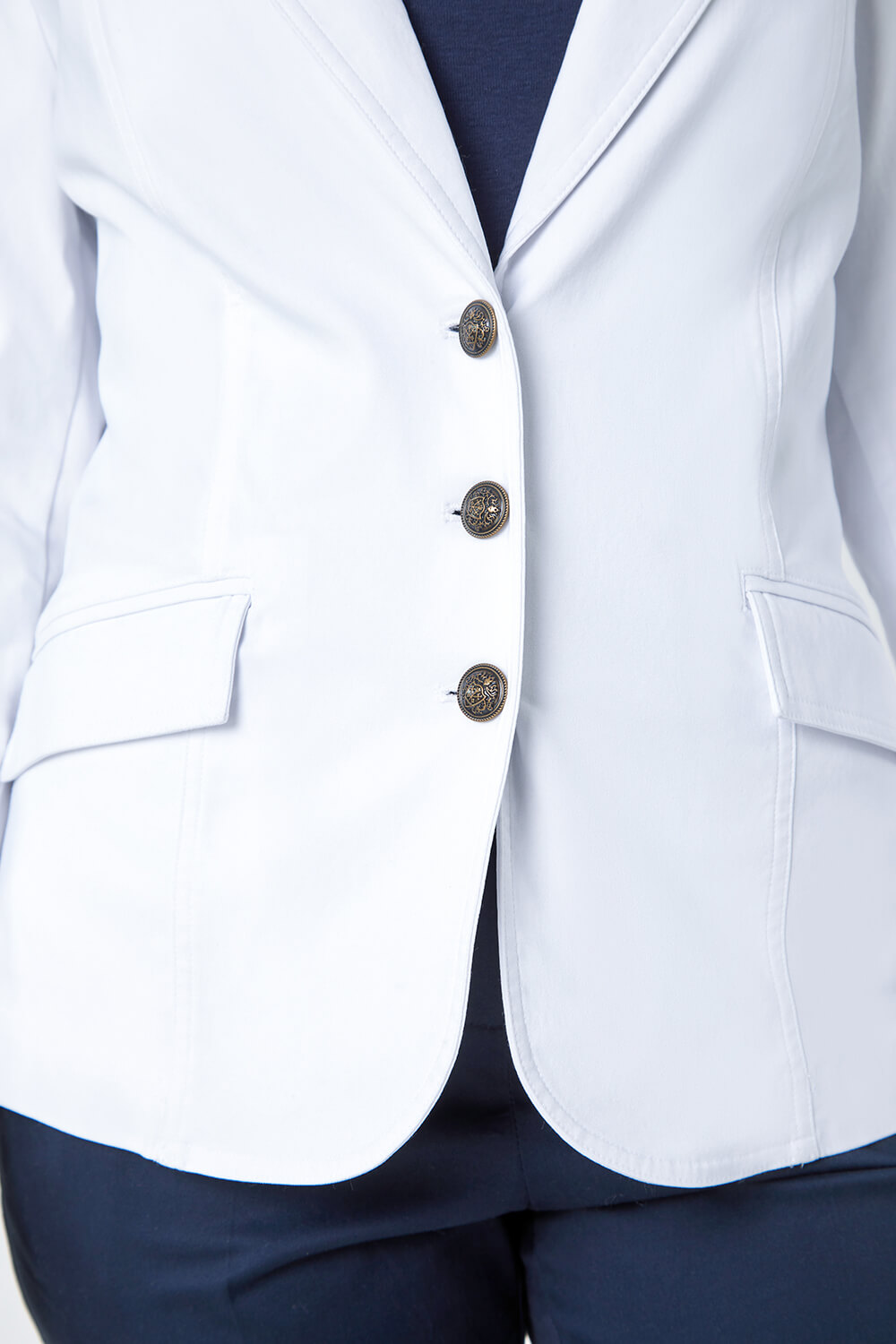 White Petite Premium Stretch Blazer, Image 5 of 5