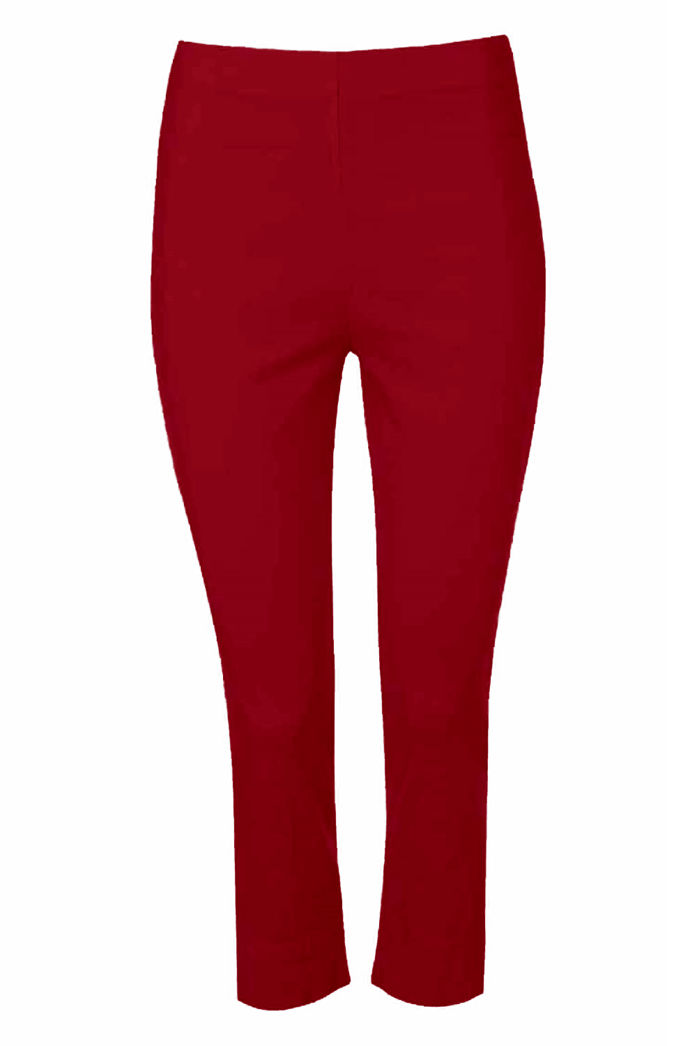 Wine Cropped Stretch Trouser, Image 4 of 6