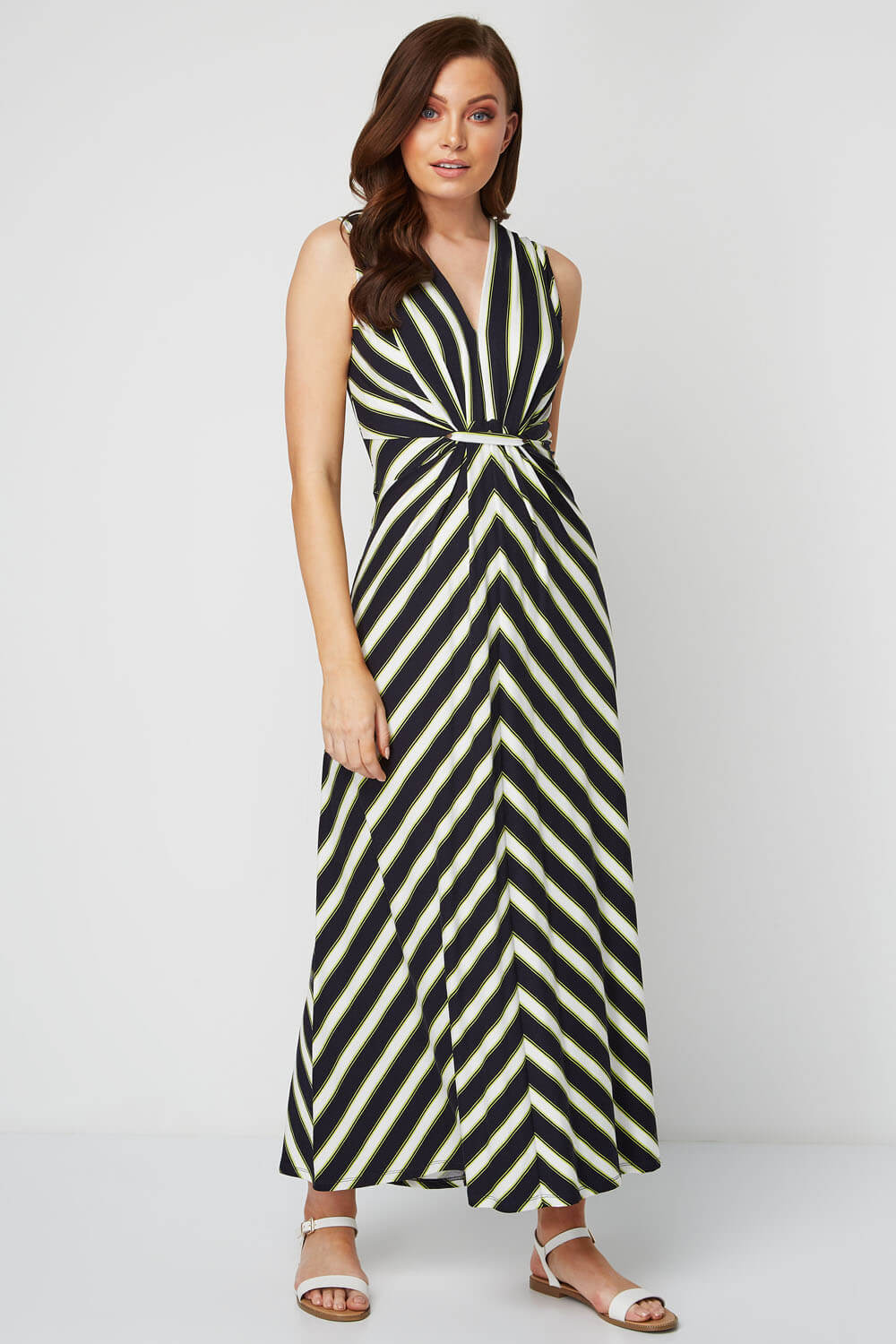 Chevron Stripe Maxi Dress