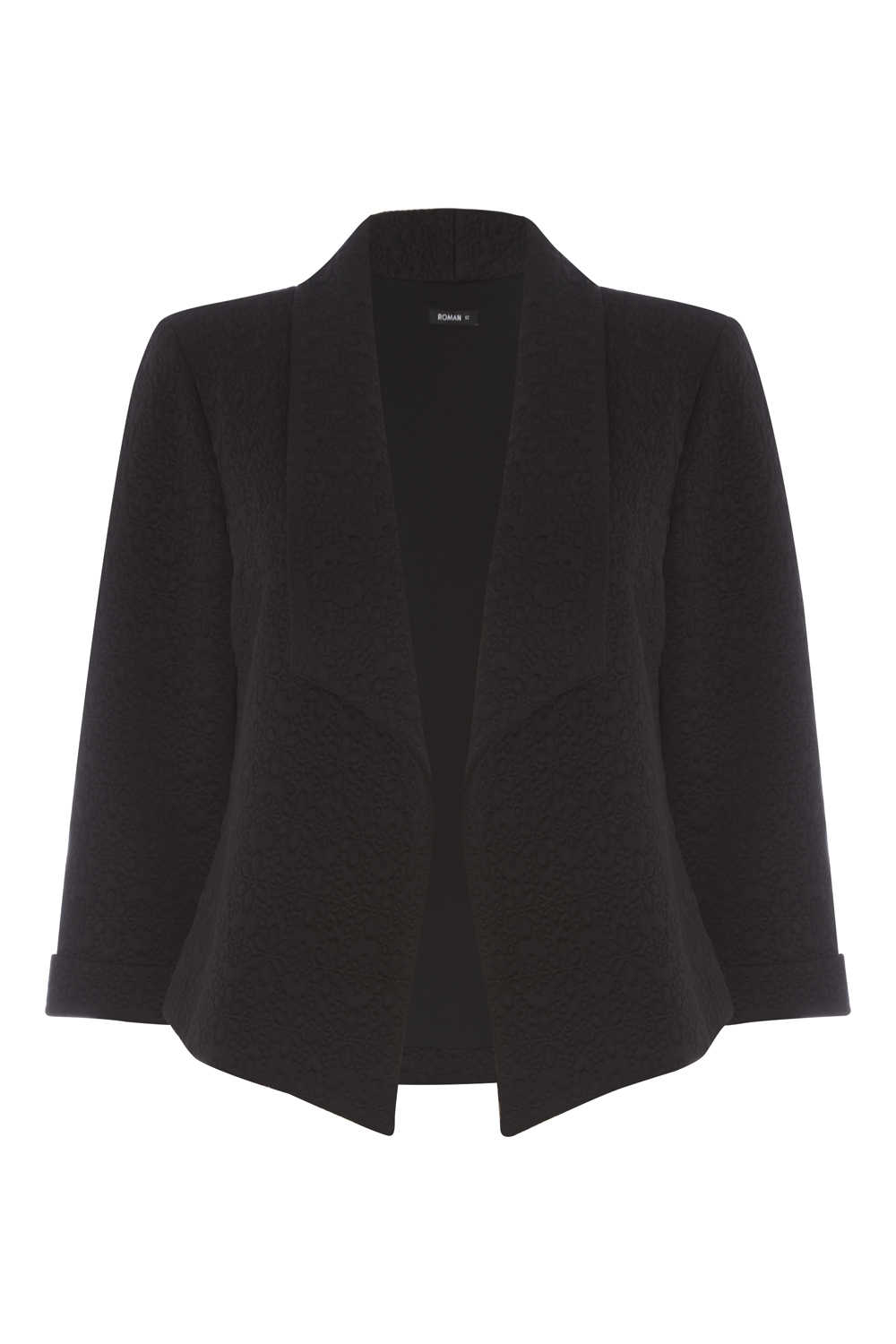 Textured Jersey Jacket in Black Roman Originals UK