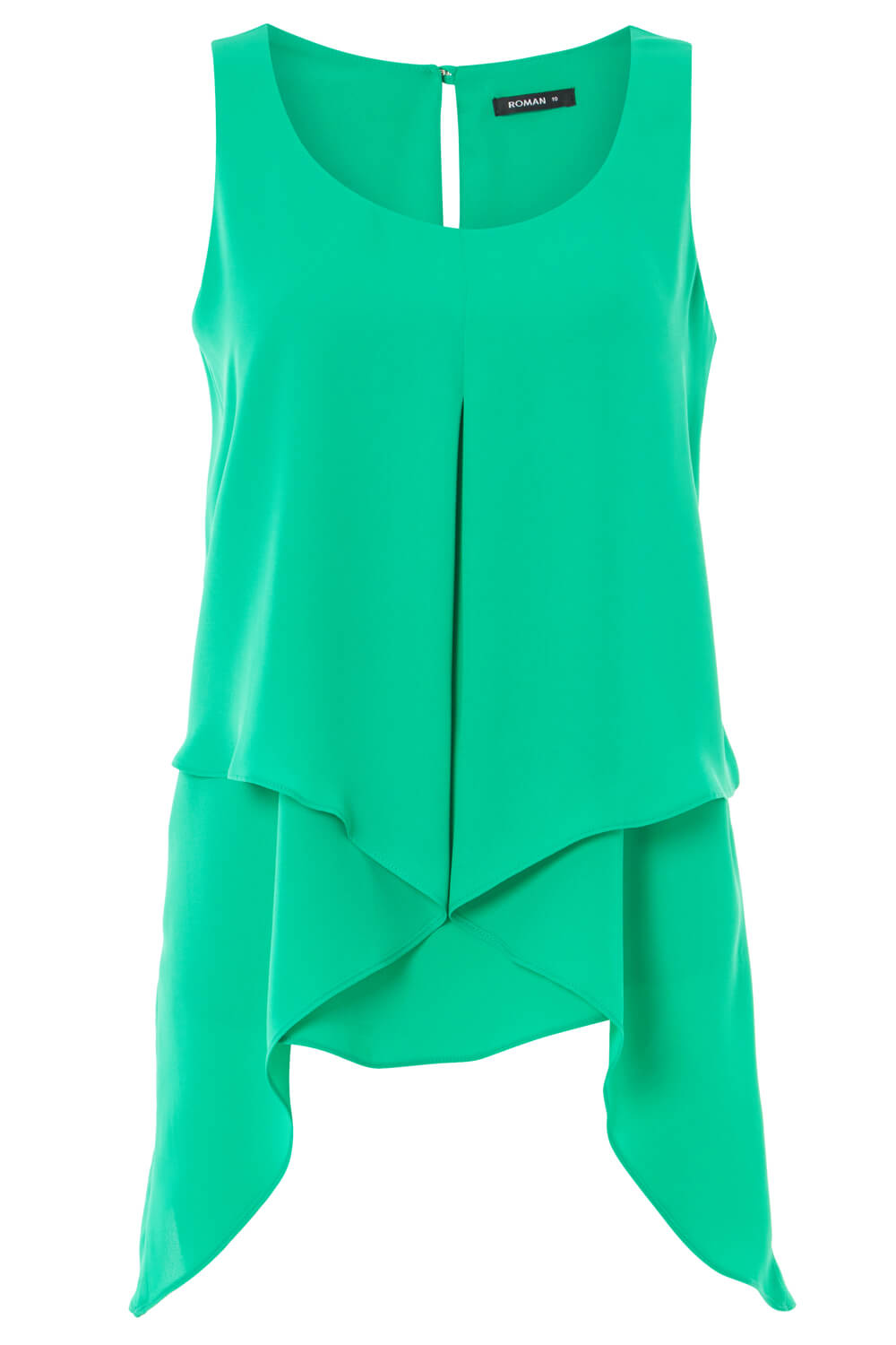 Jade Asymmetric Sleeveless Vest Top, Image 4 of 4