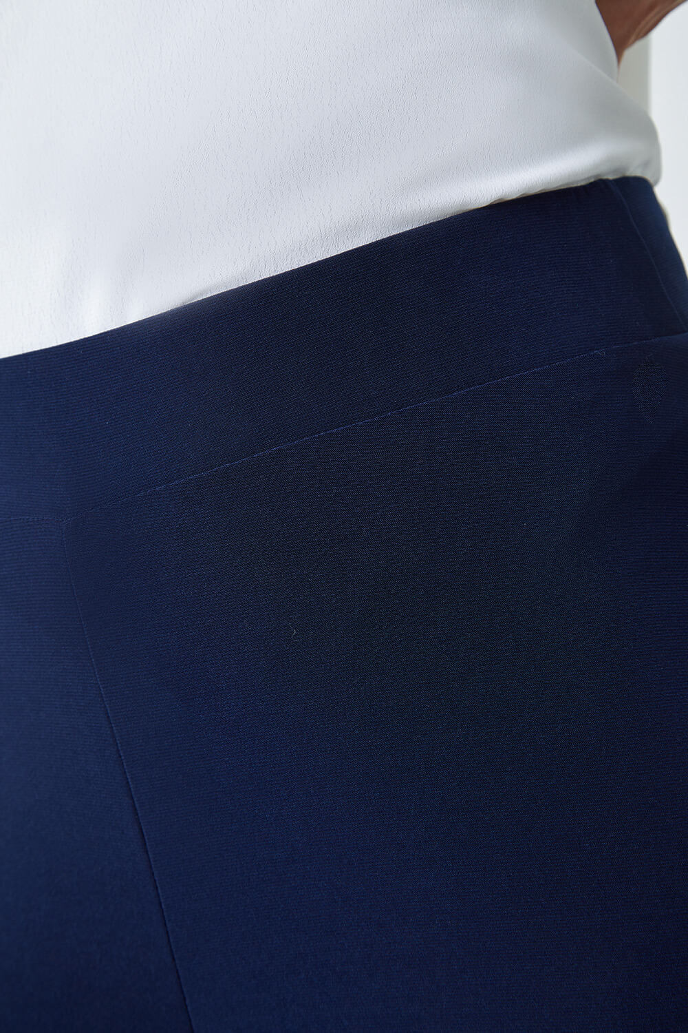 Navy  Super Wide Leg Stretch Trouser, Image 5 of 5