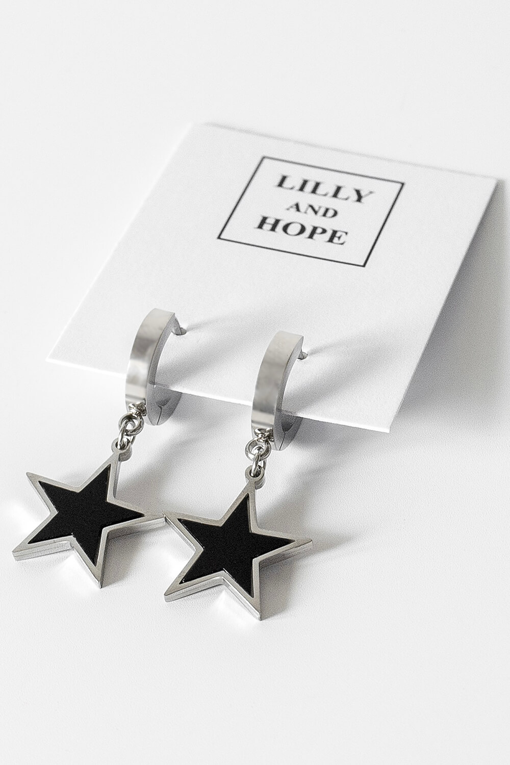 Silver Star Drop Earring, Image 2 of 2
