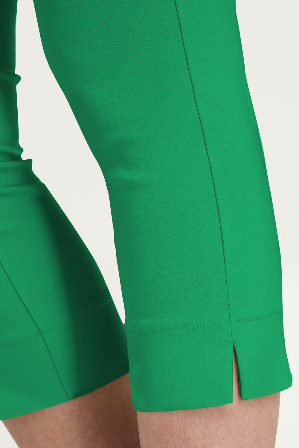 Emerald Green Cropped Stretch Trouser, Image 3 of 5
