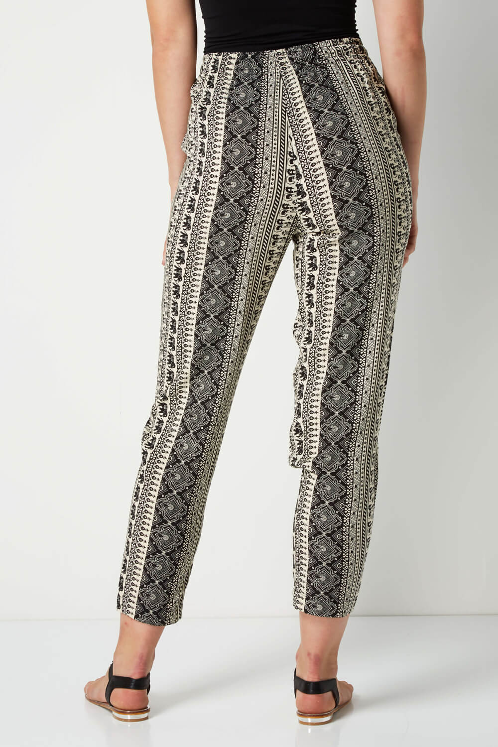 Multi  Aztec Tapered Trouser, Image 2 of 4