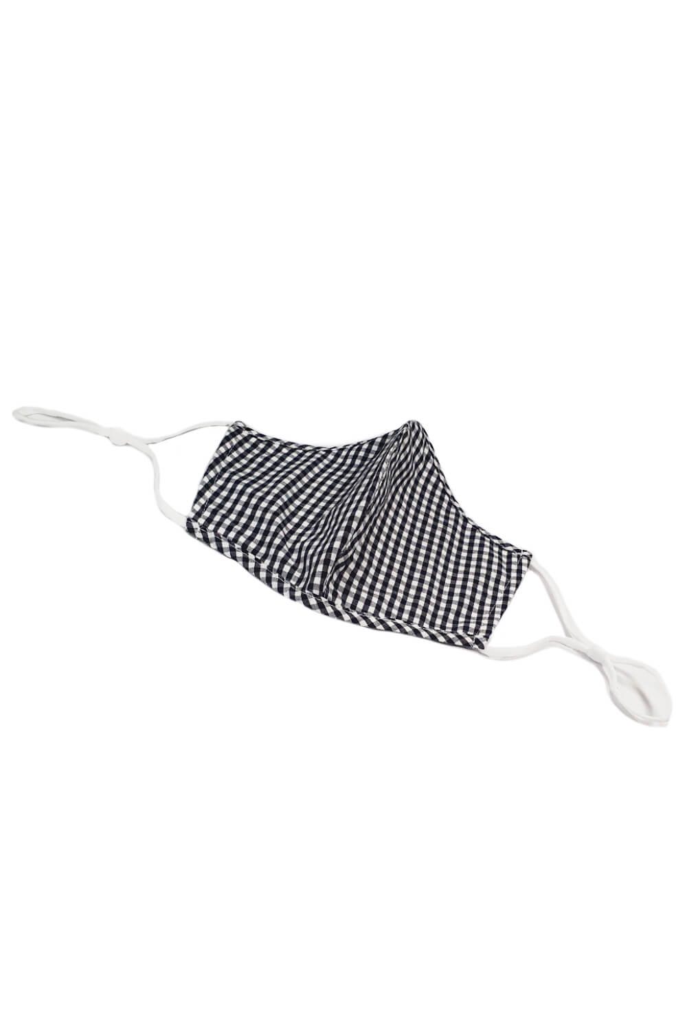 Navy  Gingham Check Fast Drying Fashion Face Mask, Image 2 of 2