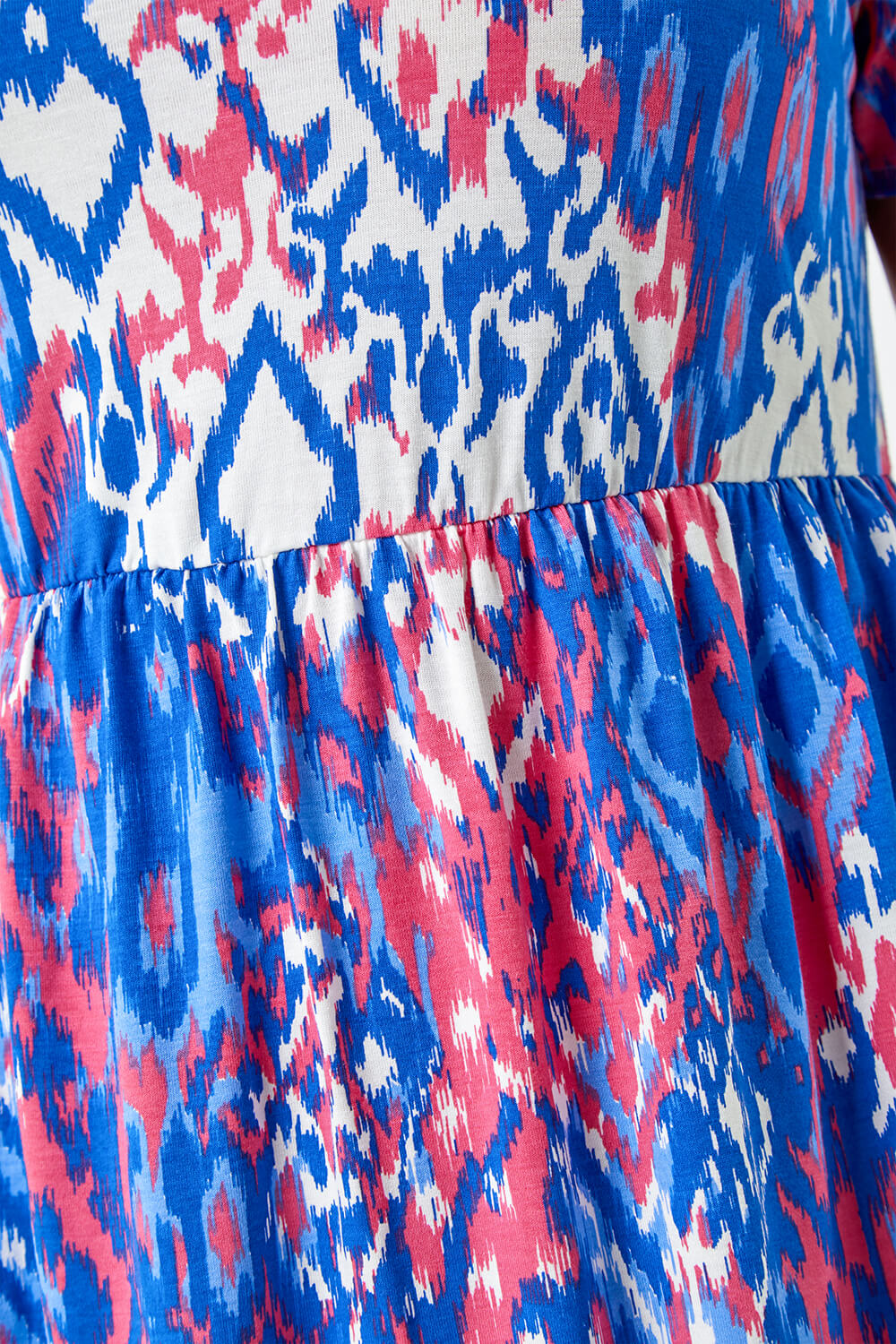 Blue Curve Aztec Print Stretch Midi Dress, Image 5 of 5