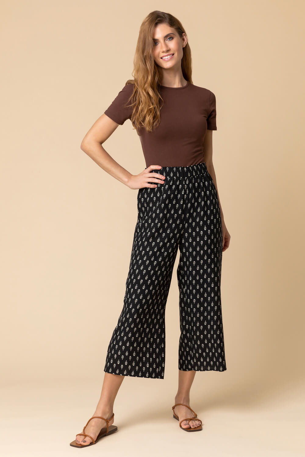 Paisley Print Culotte Trousers