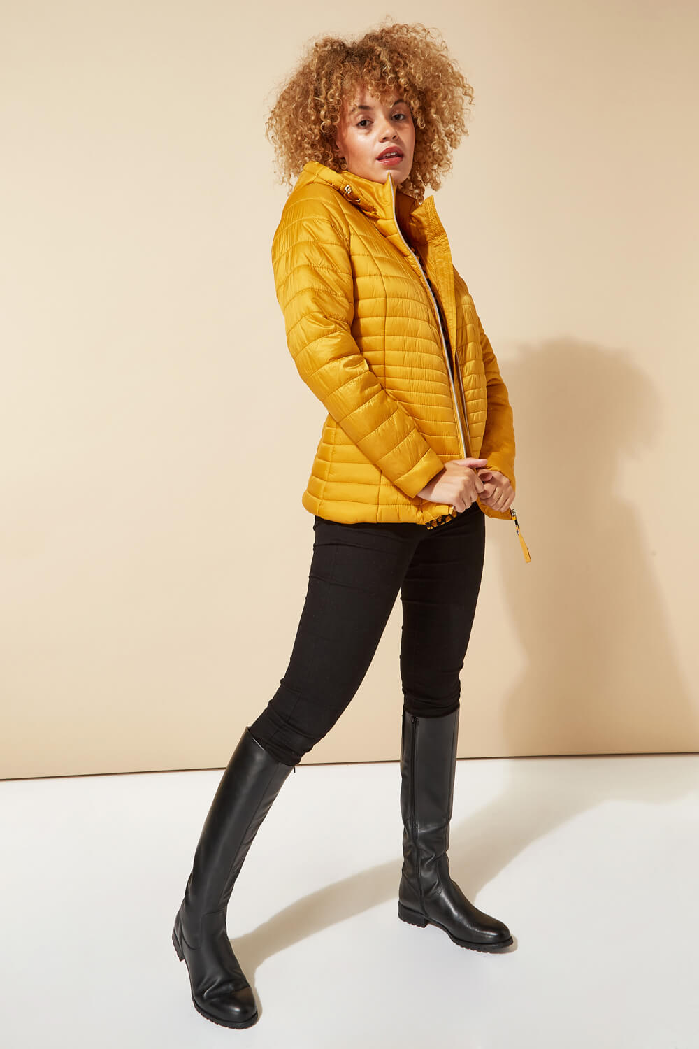 Amber Hooded Zip Through Padded Coat, Image 2 of 4