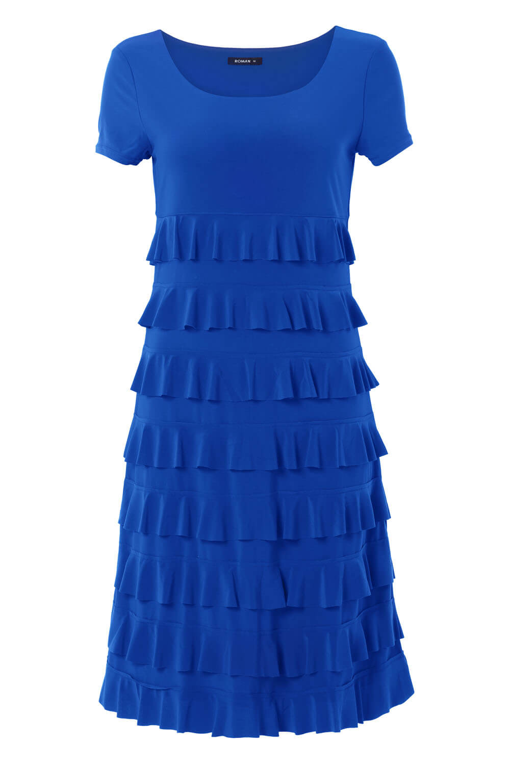 Royal Blue  Frill Tiered Dress, Image 5 of 5