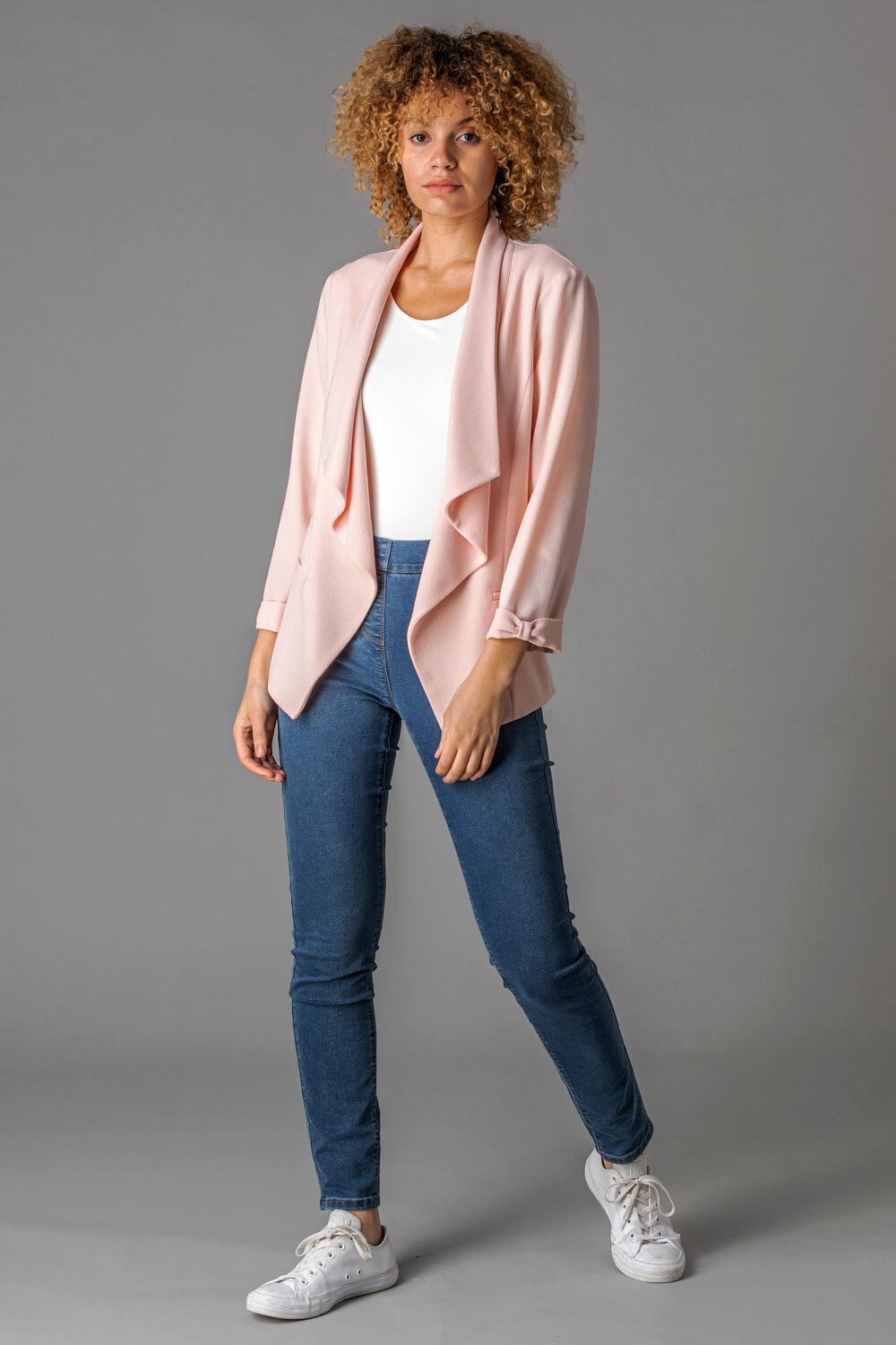 PINK Waterfall Front Bow Sleeve Jacket, Image 2 of 4