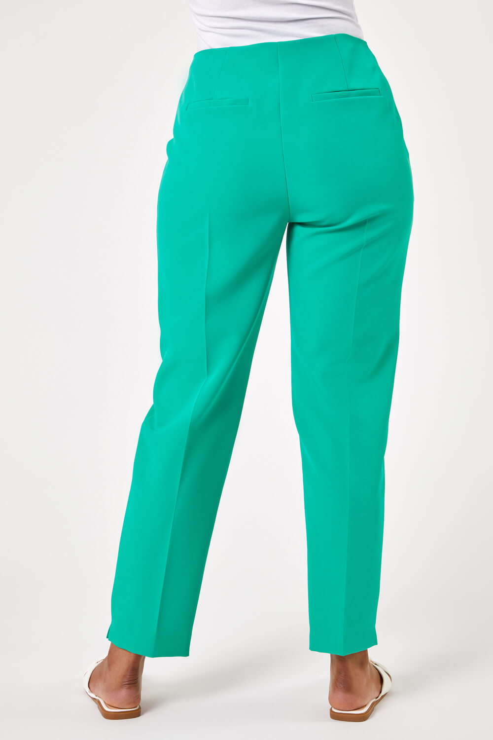 Green Petite Soft Jersey Tapered Trouser, Image 2 of 5
