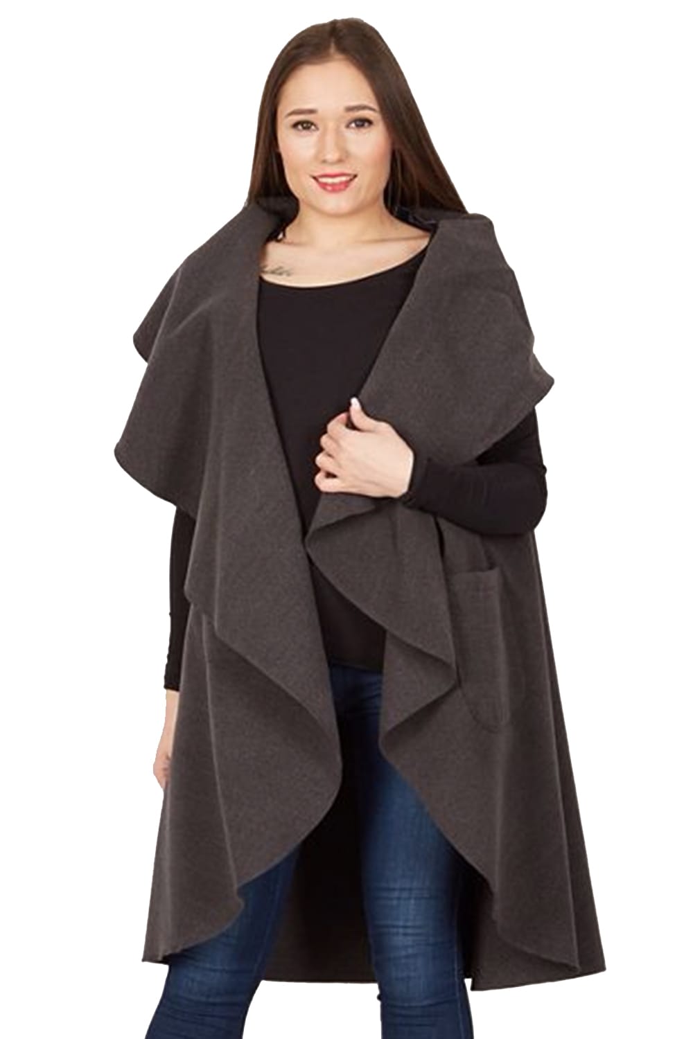 draped duster jacket
