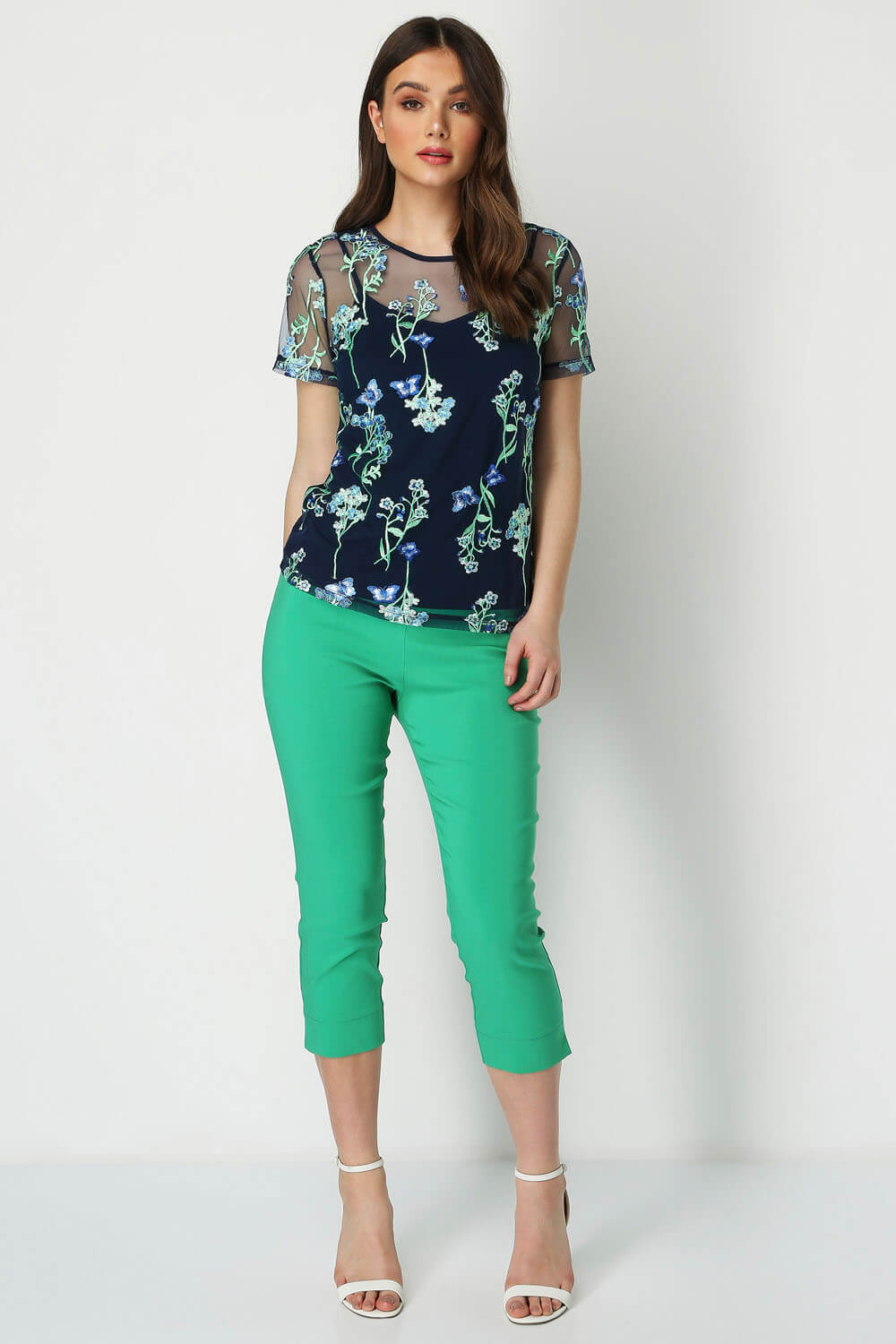 Green Cropped Stretch Trouser, Image 5 of 5