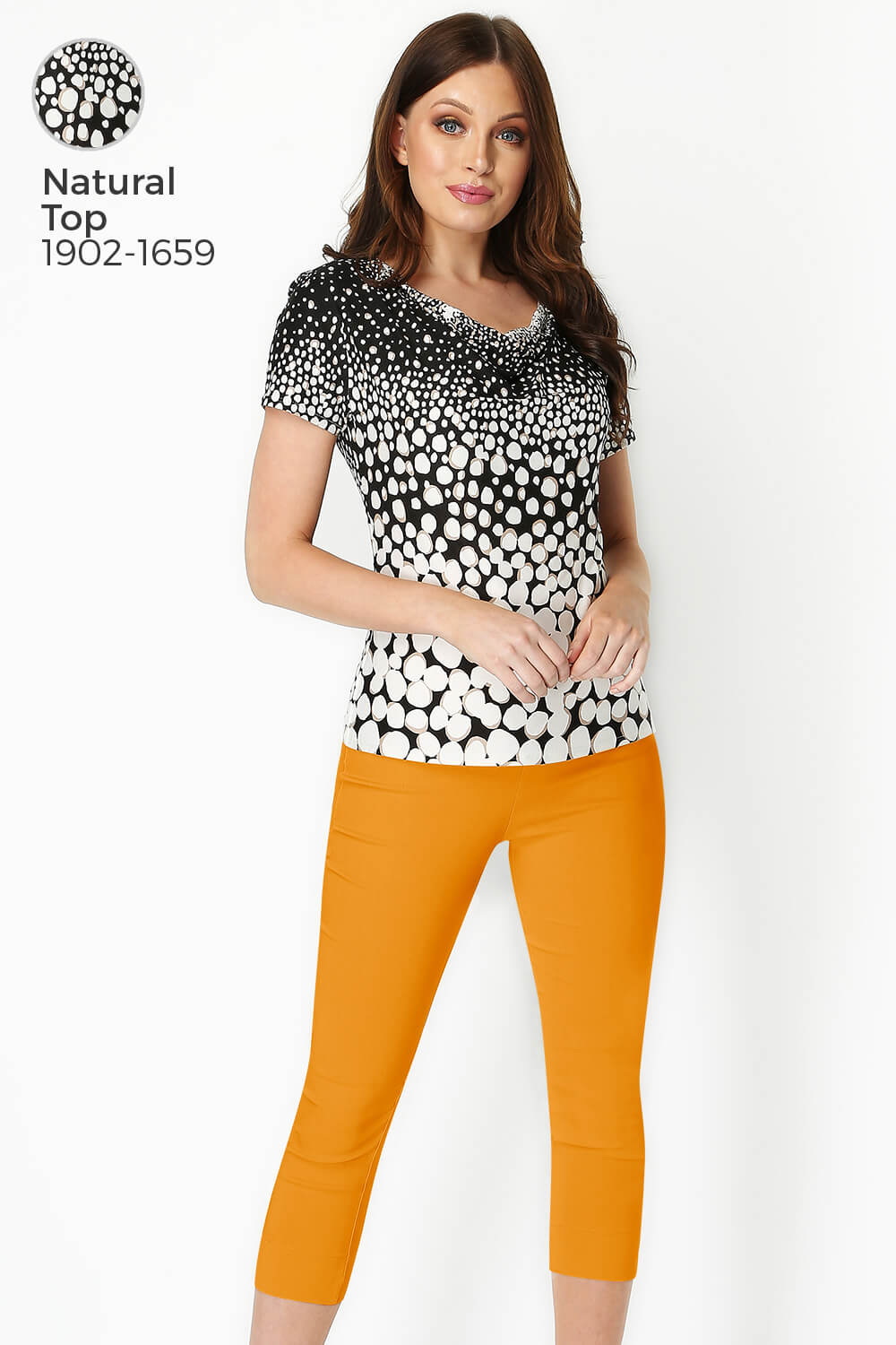 ORANGE Cropped Stretch Trouser, Image 4 of 7