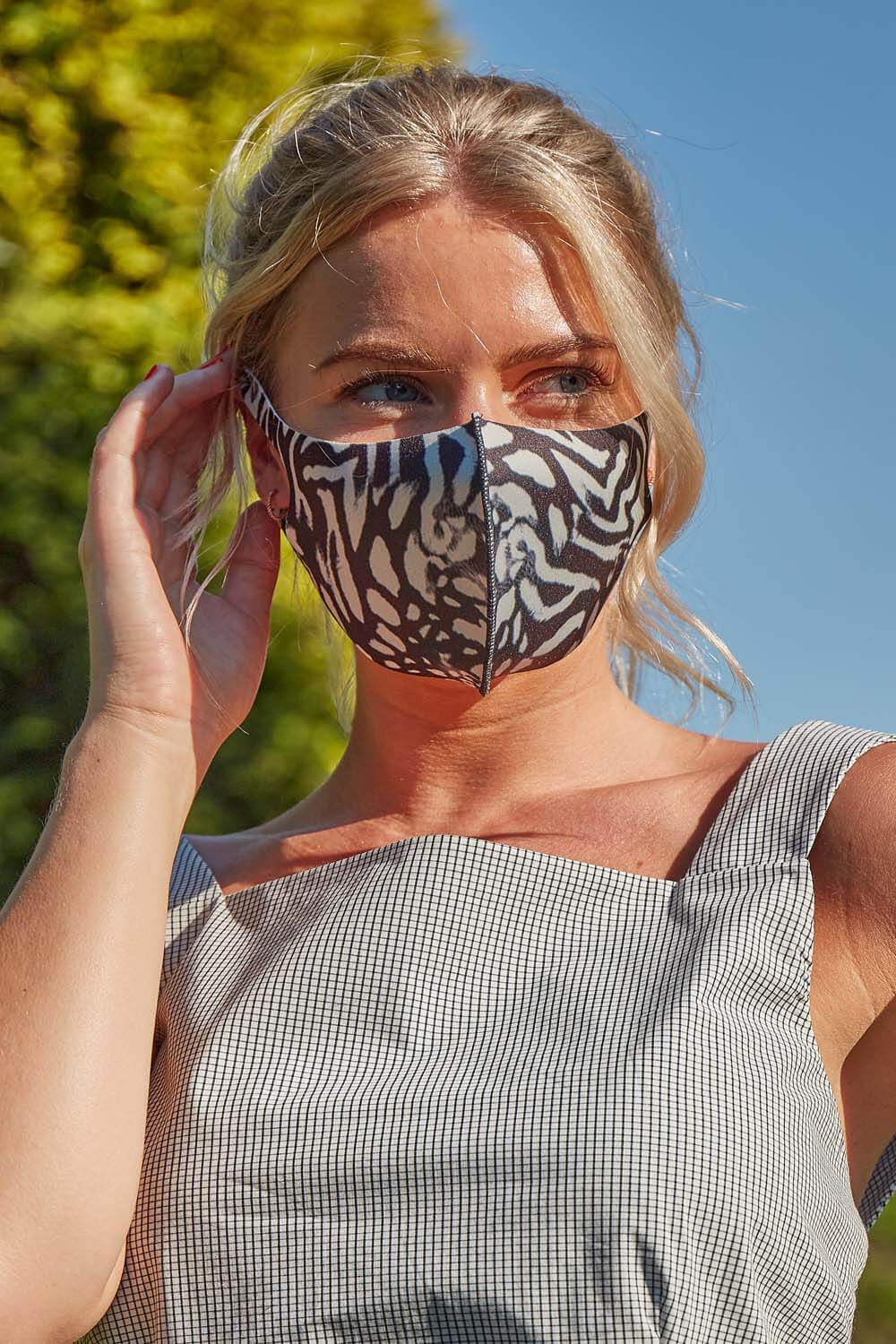 Black Animal Fast Drying Fashion Face Mask, Image 2 of 3