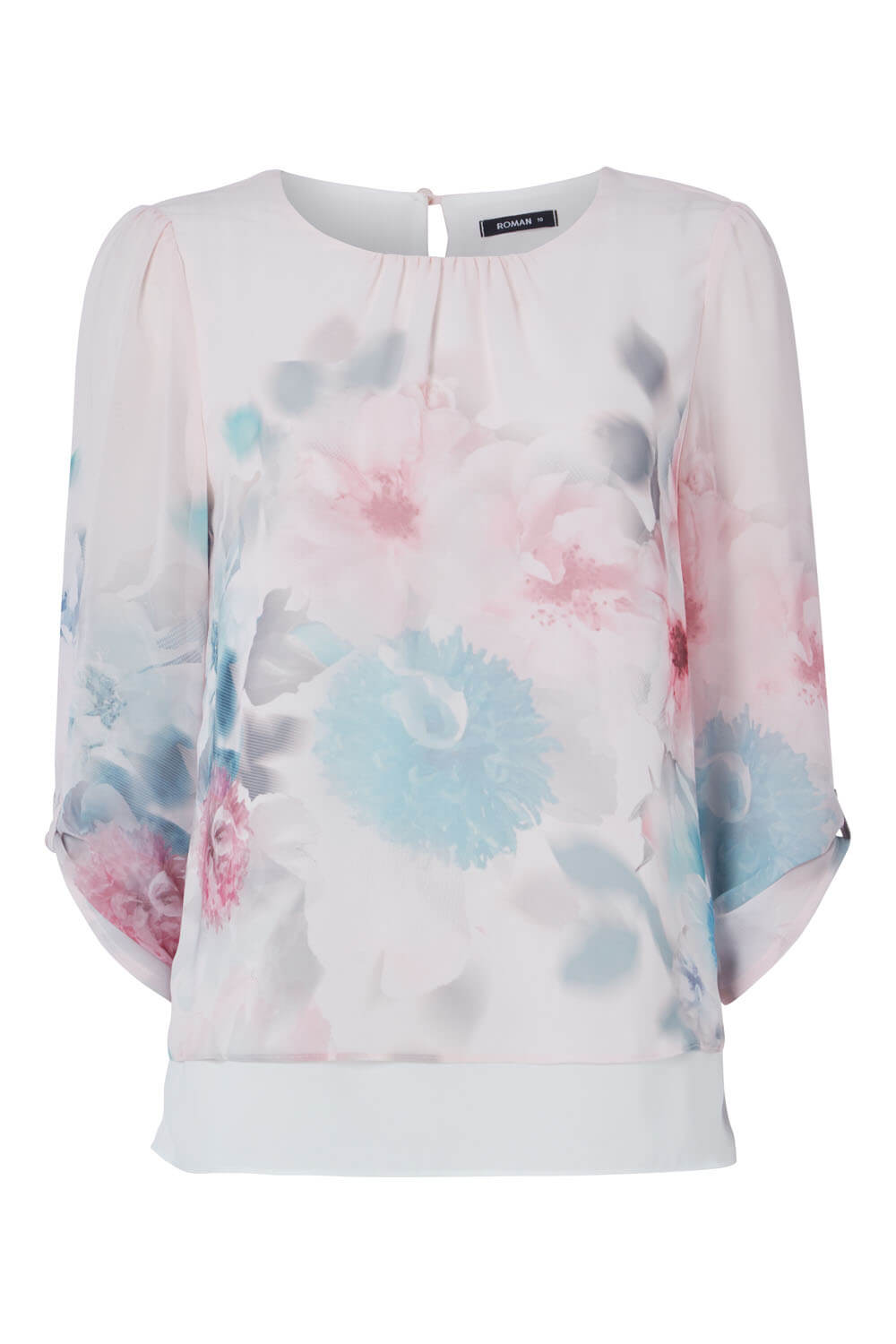 Light Pink Floral Overlay Top, Image 4 of 8