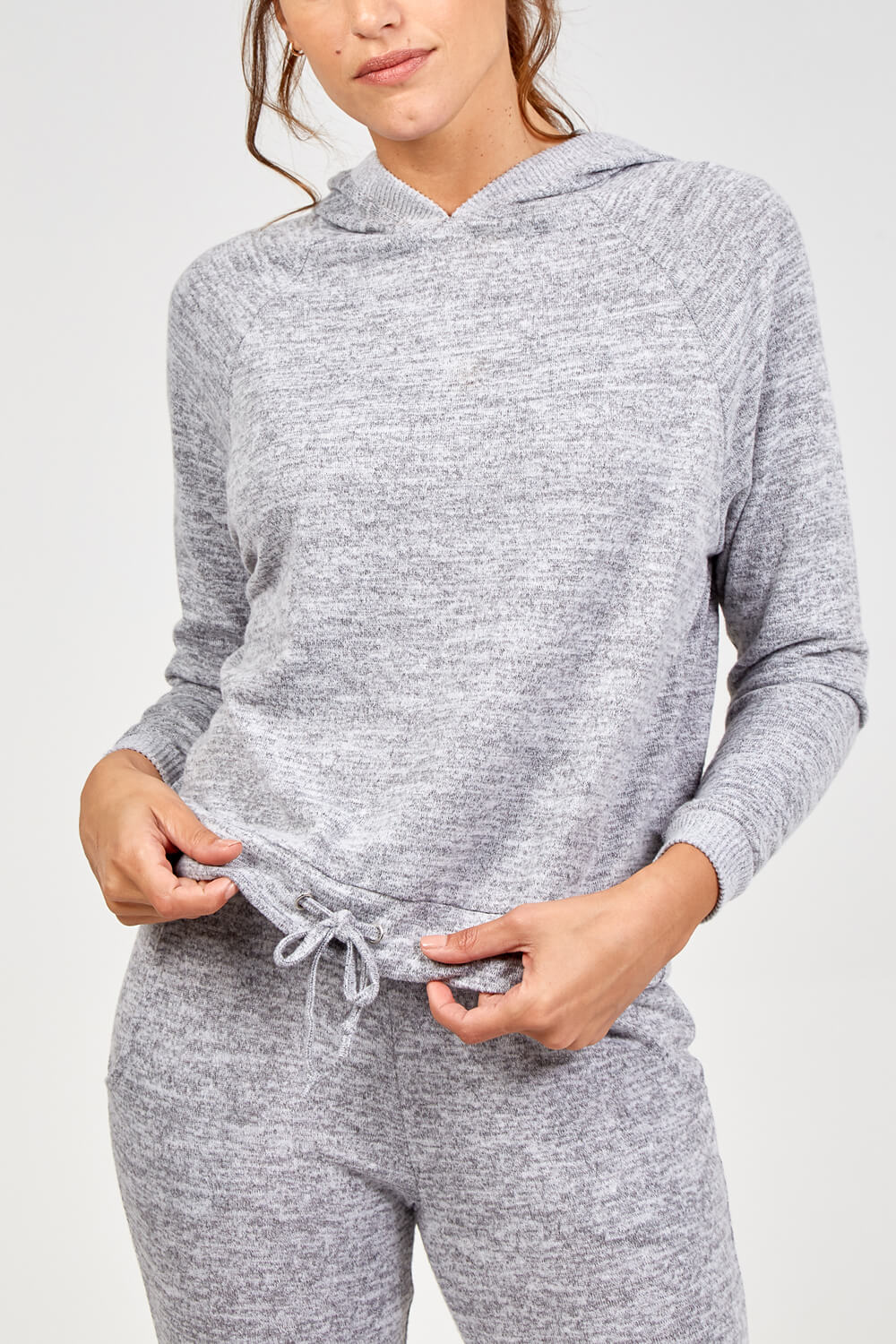 Tie Front Hooded Lounge Top
