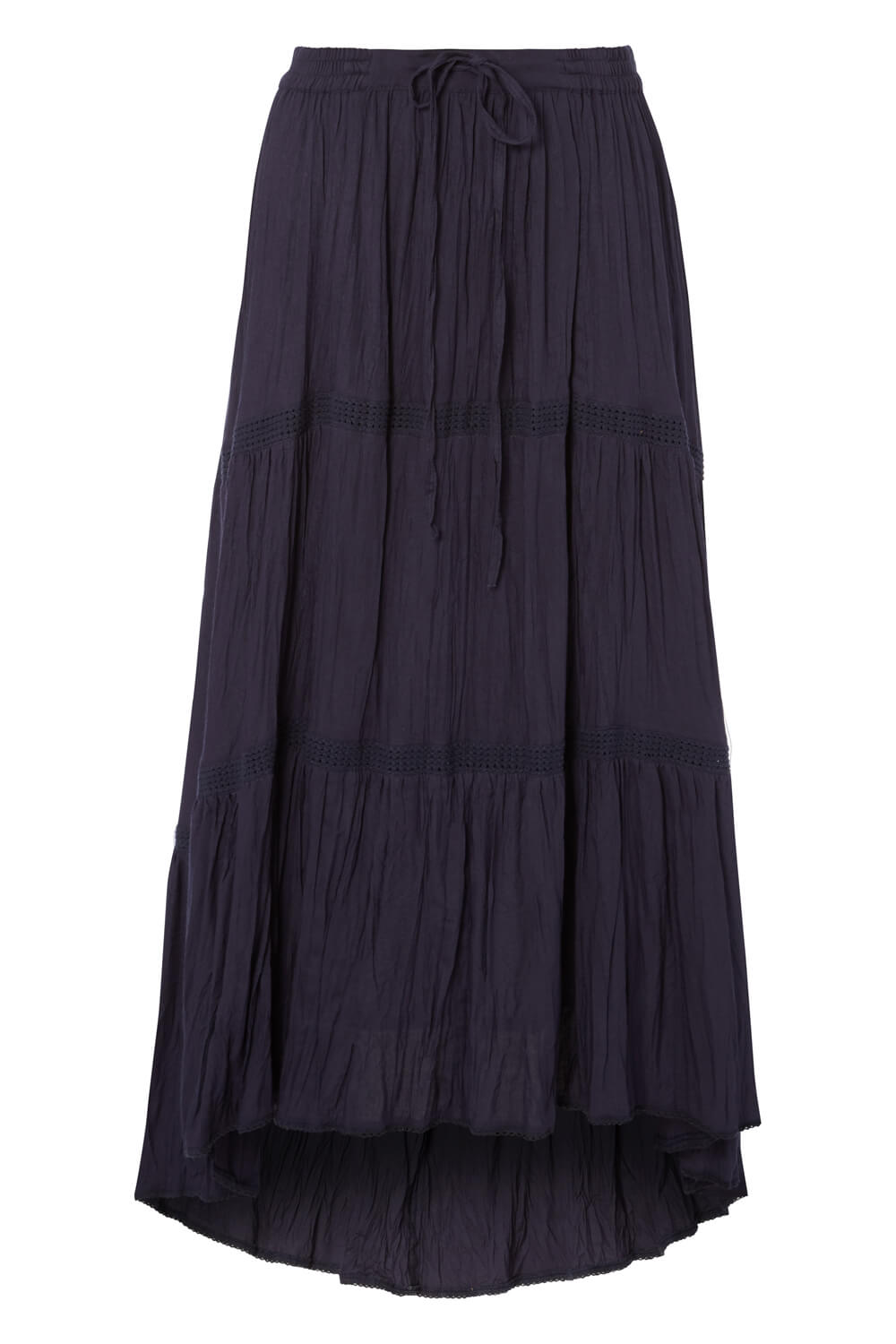 Asymmetric High Low Hem Skirt in Blue - Roman Originals UK
