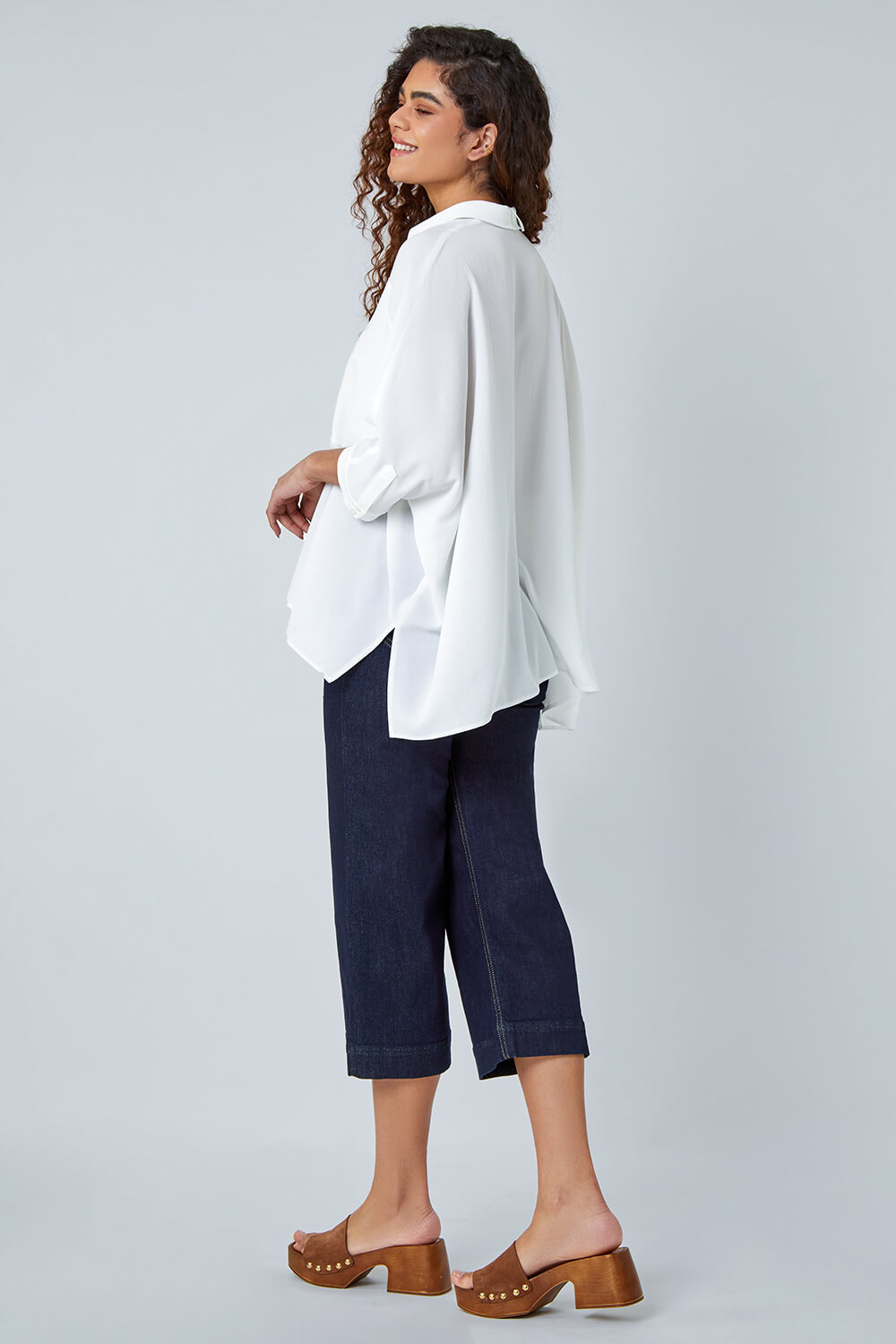 Ivory  Relaxed Smart Stretch Shirt, Image 3 of 5