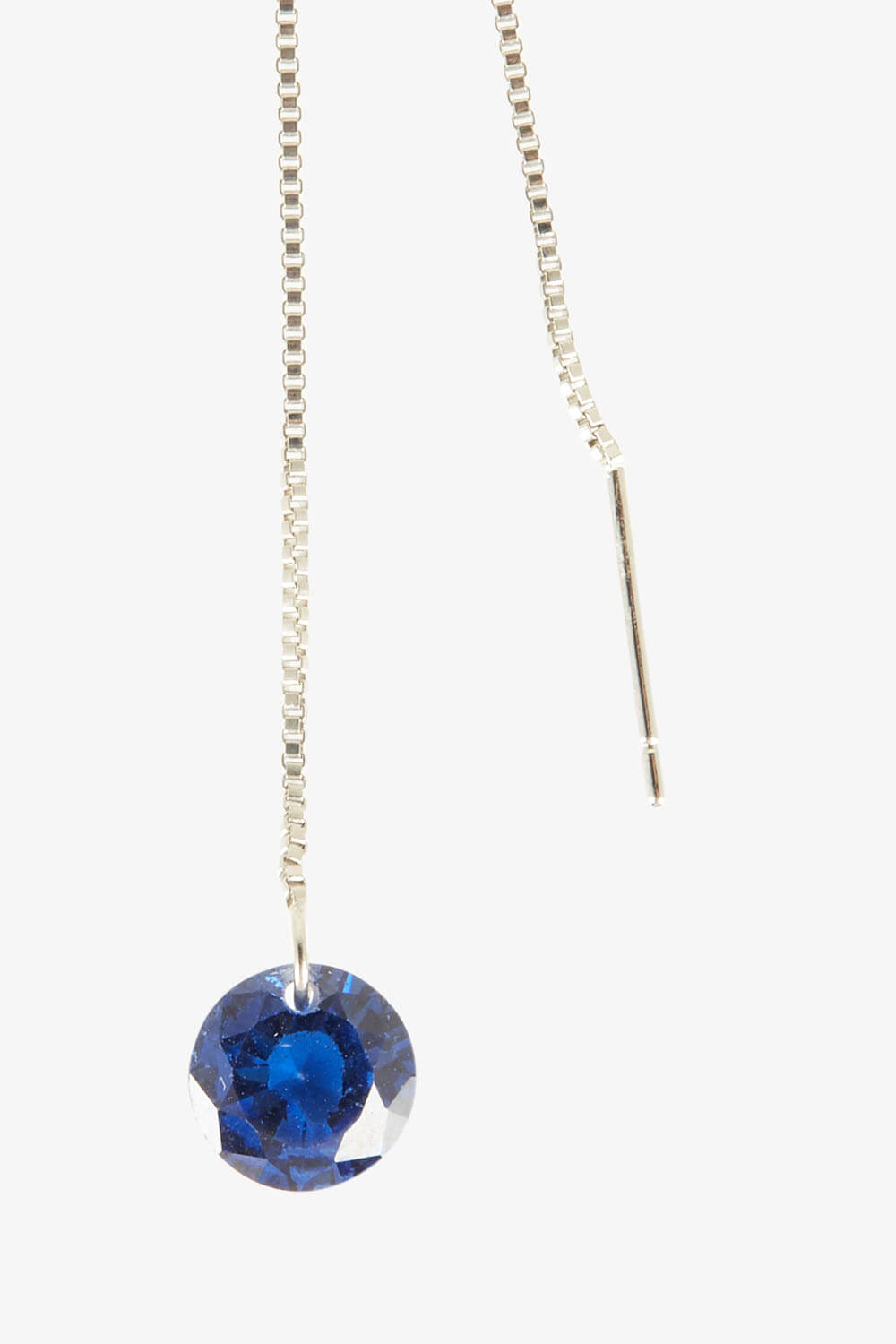 Midnight Blue Diamante Drop Earrings, Image 3 of 3