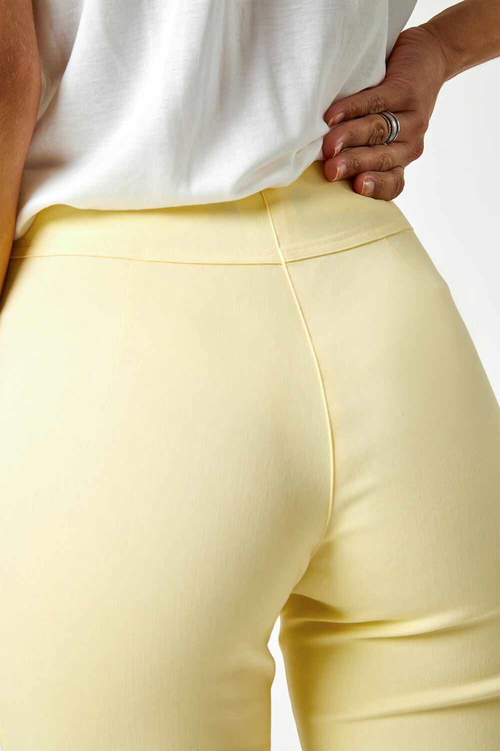 Lemon  Knee Length Stretch Shorts, Image 5 of 6