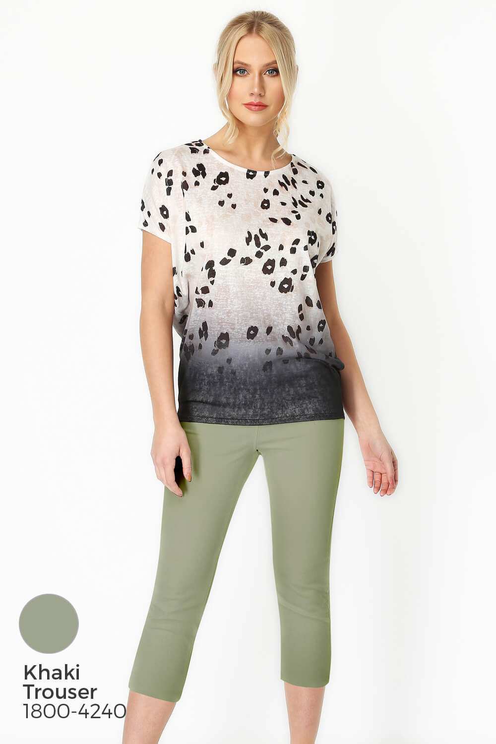 Natural  Ombre Animal Print Top, Image 7 of 8