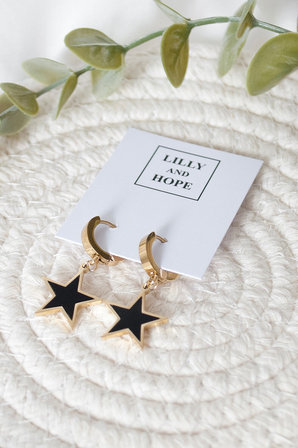 Gold Star Drop Earring, Image 3 of 3