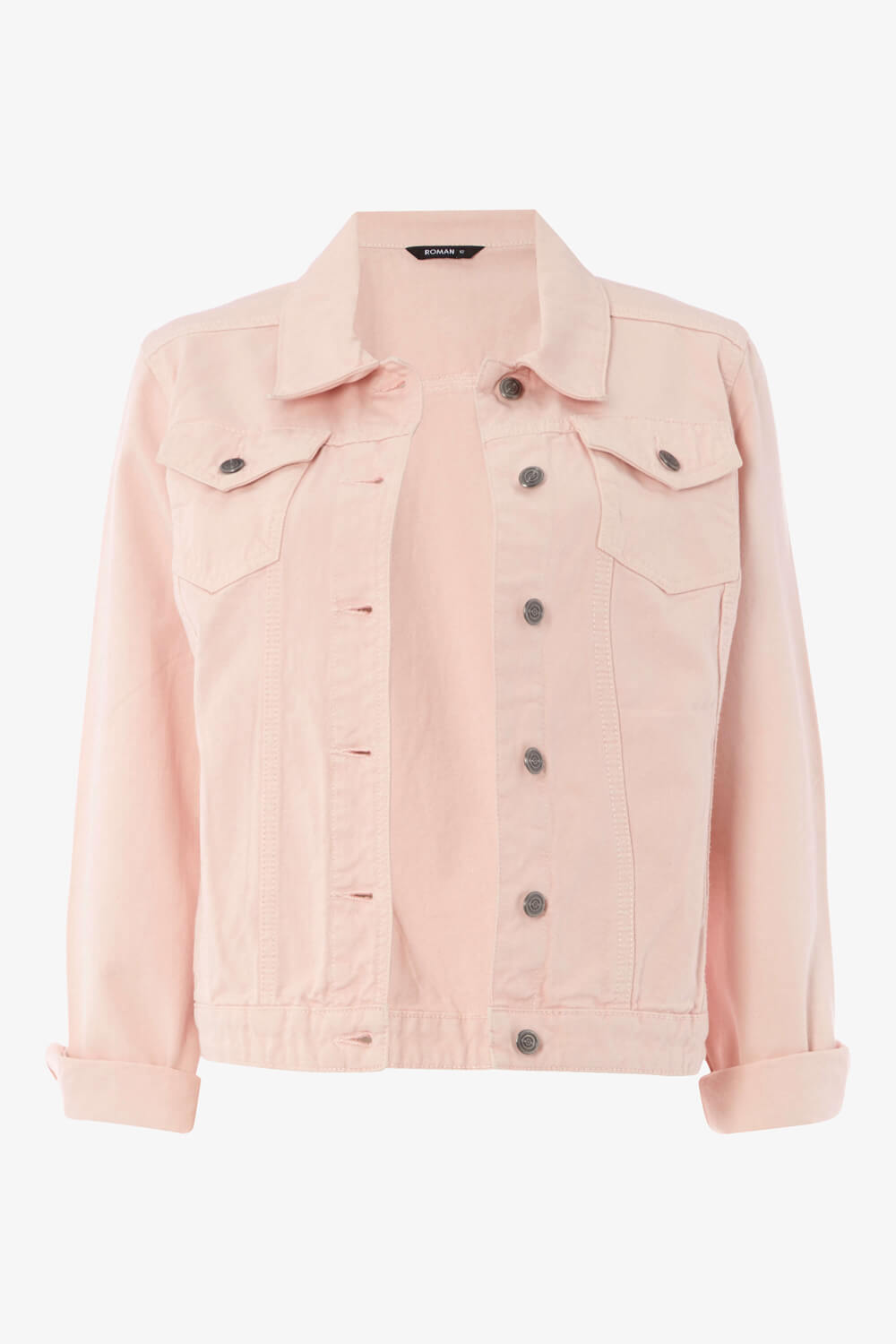 Denim Jacket in Light Pink - Roman Originals UK