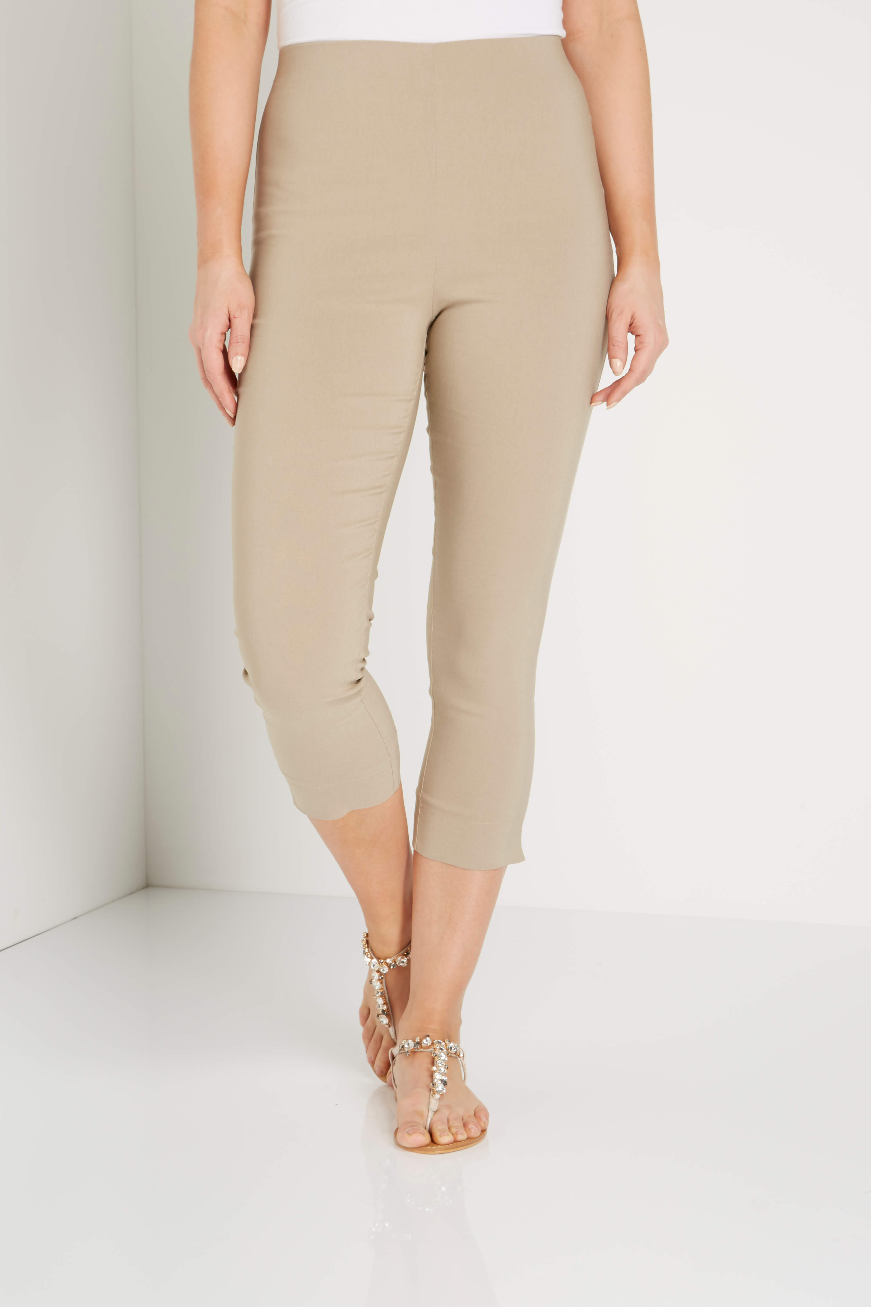 roman cropped stretch trousers