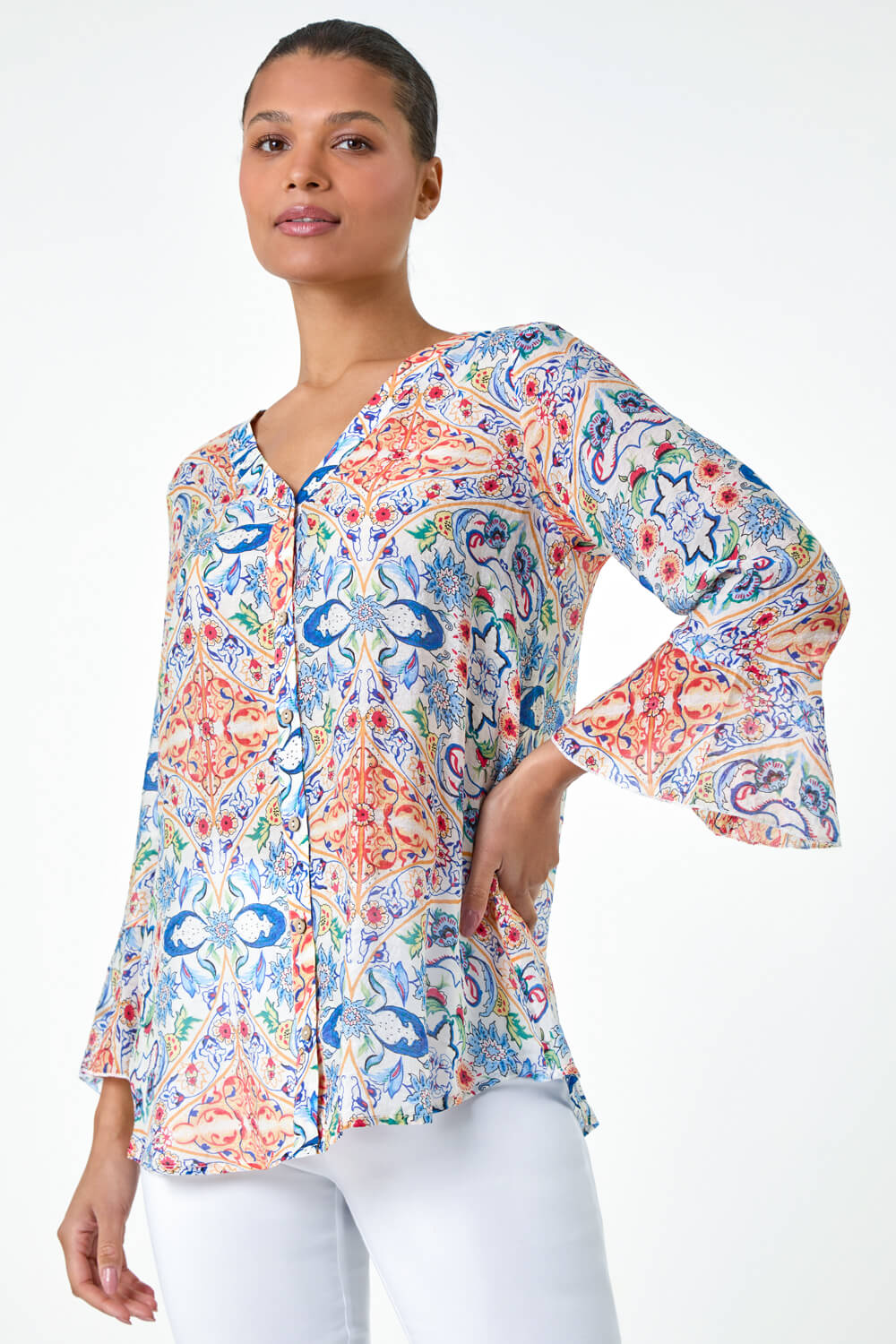 Floral Bloom Frill Top
