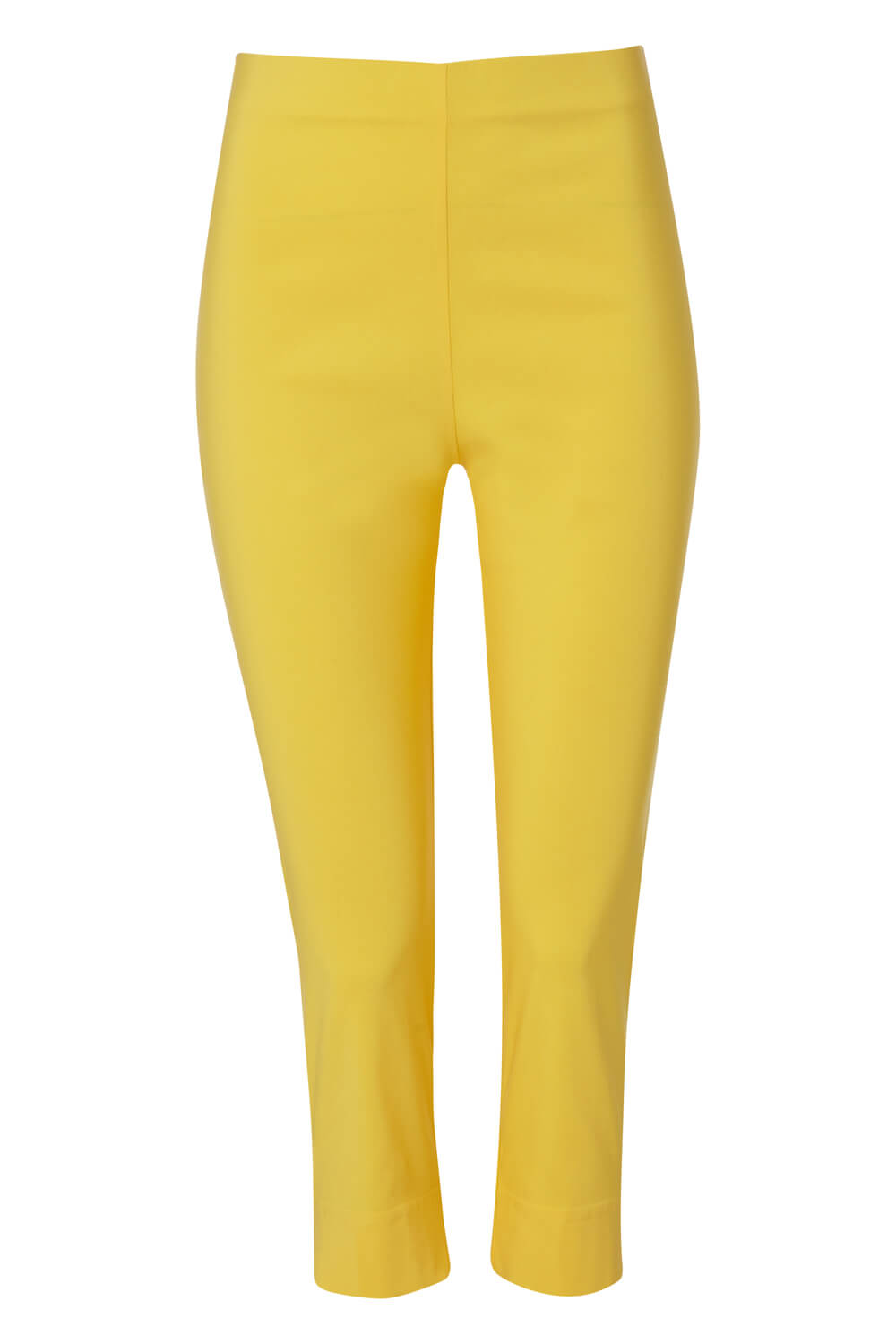 Light Yellow Cropped Stretch Trouser, Image 5 of 5