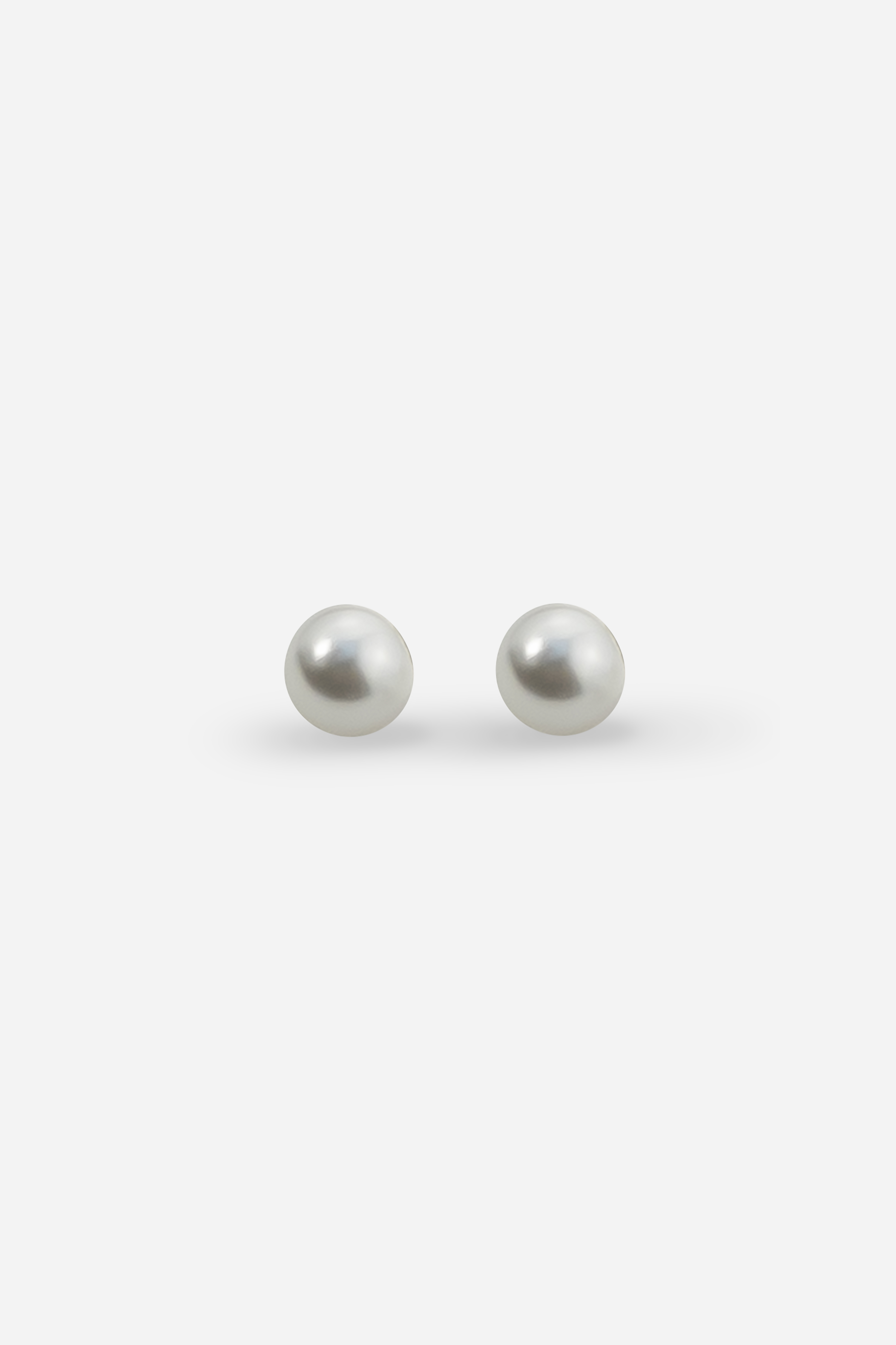 8mm Faux Pearl Sterling Silver Stud Earrings