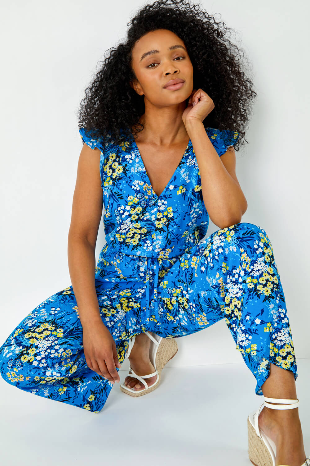 Buy Women's Sosandar Floral Jumpsuit Online | Next UK