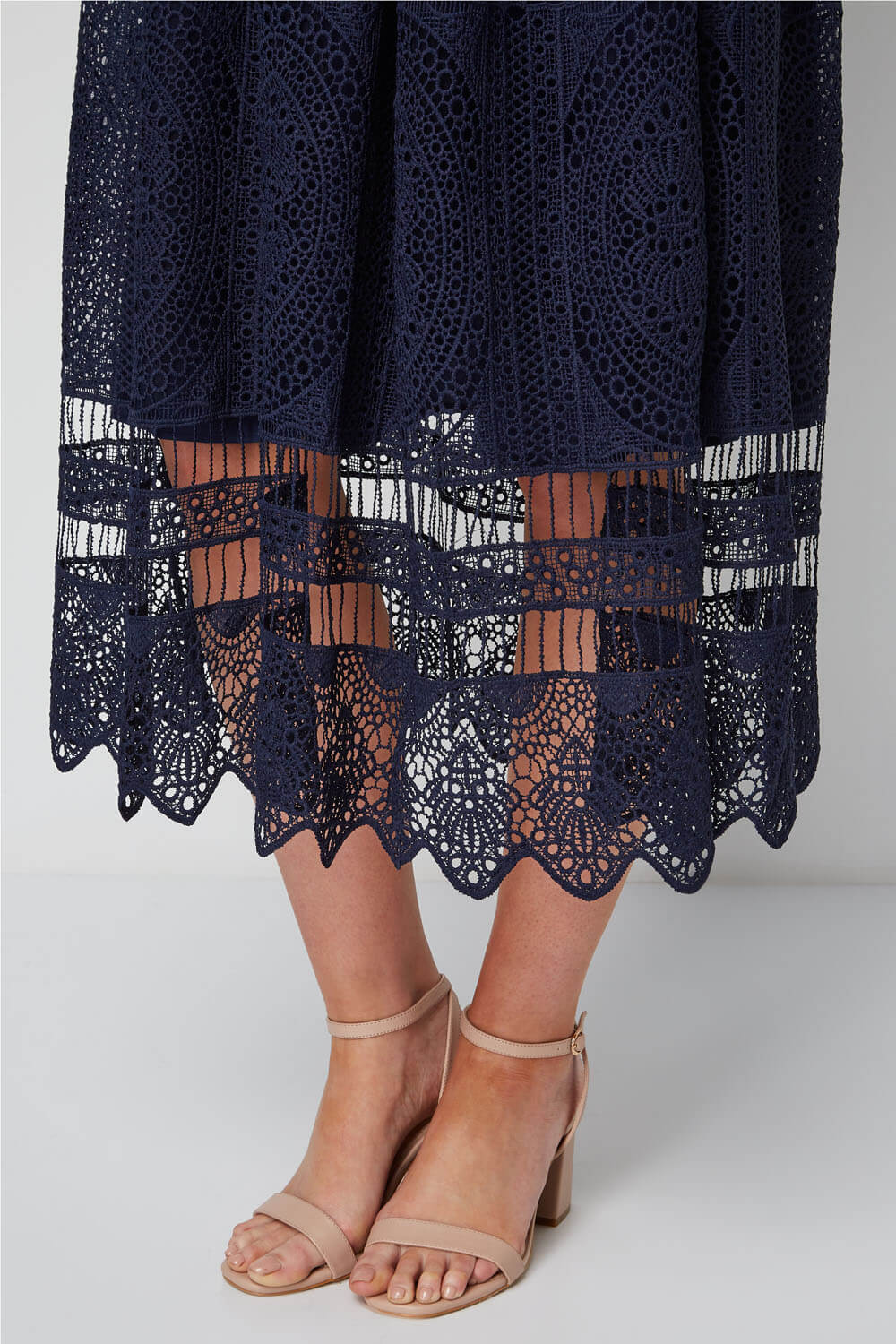  Lace Cross Back Midi Dress, Image 3 of 5