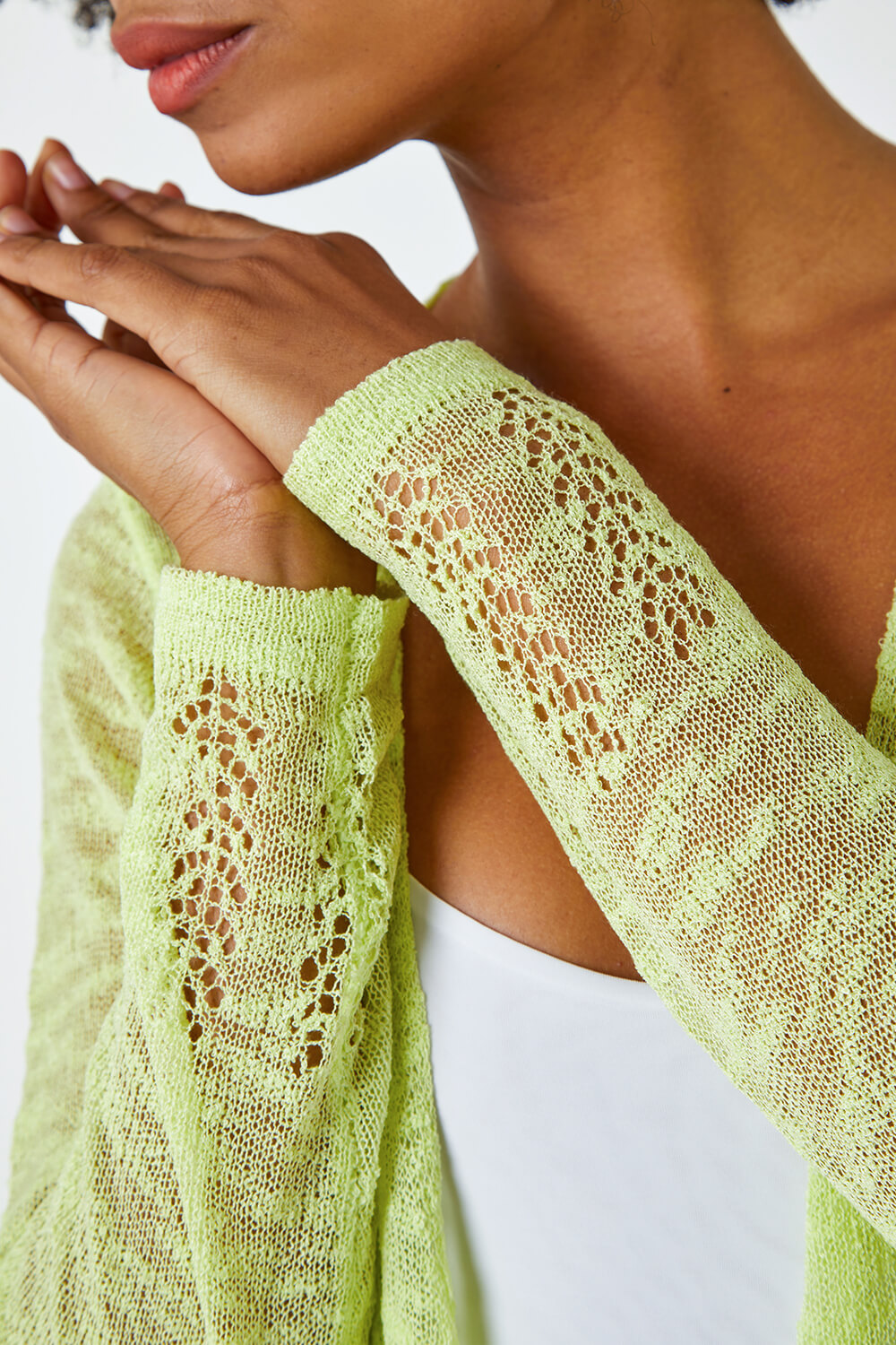 Lime Lightweight Knitted Shrug Roman UK