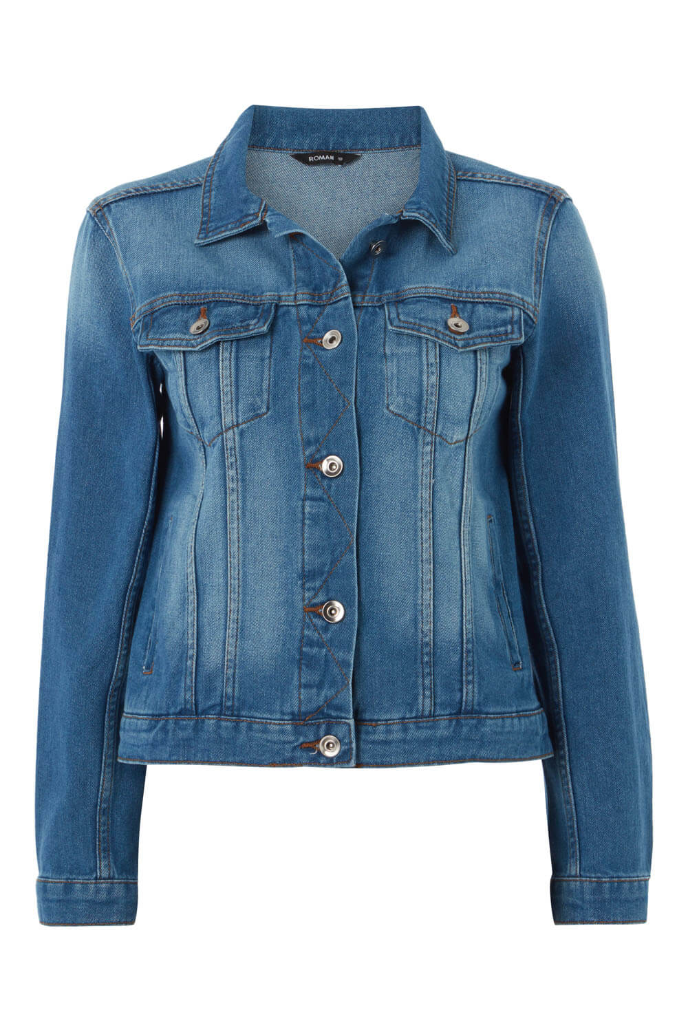 Blue Classic Cotton Denim Jacket, Image 5 of 5