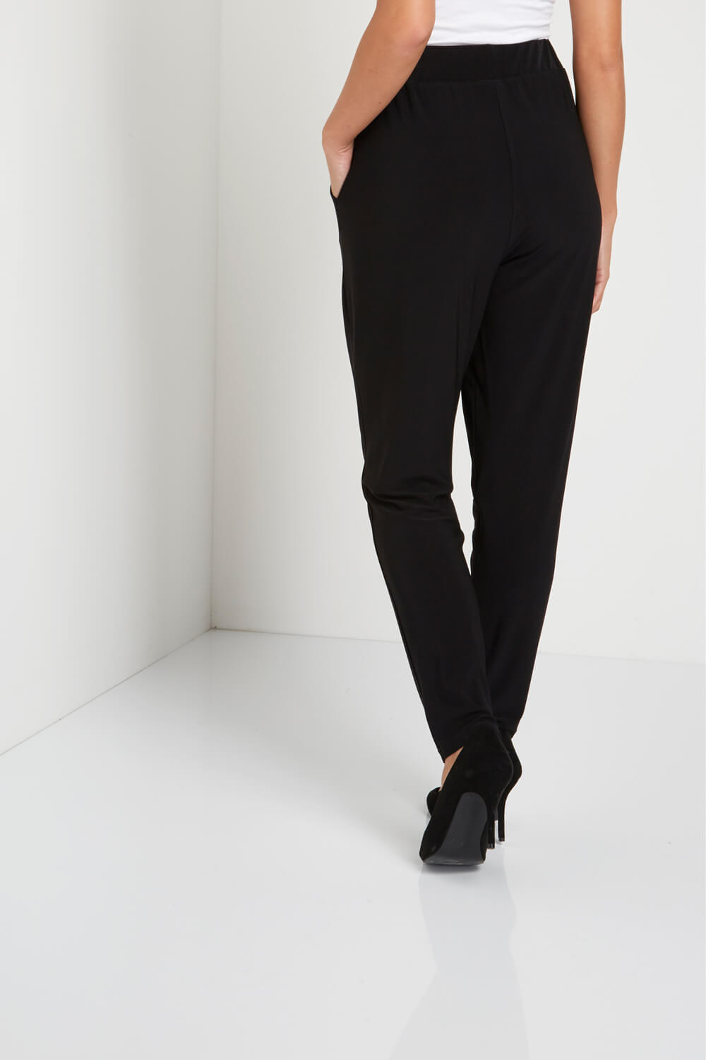Black Jersey Harem Trousers , Image 2 of 4
