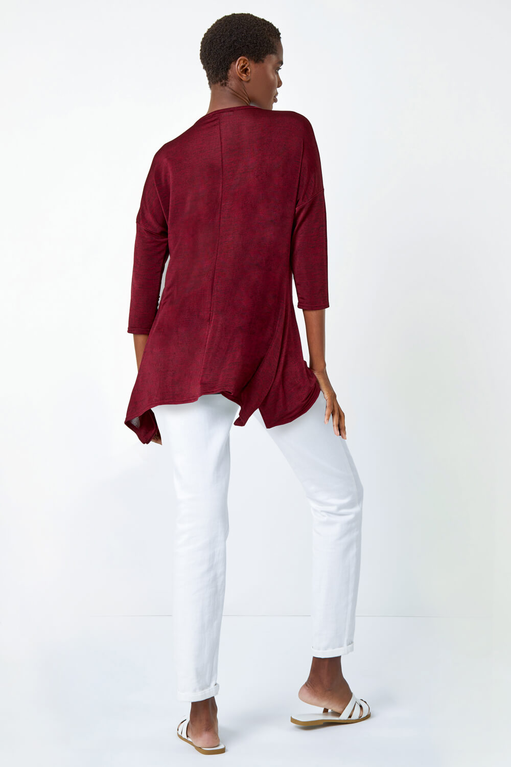 Red Marl Soft Stretch Top, Image 3 of 5